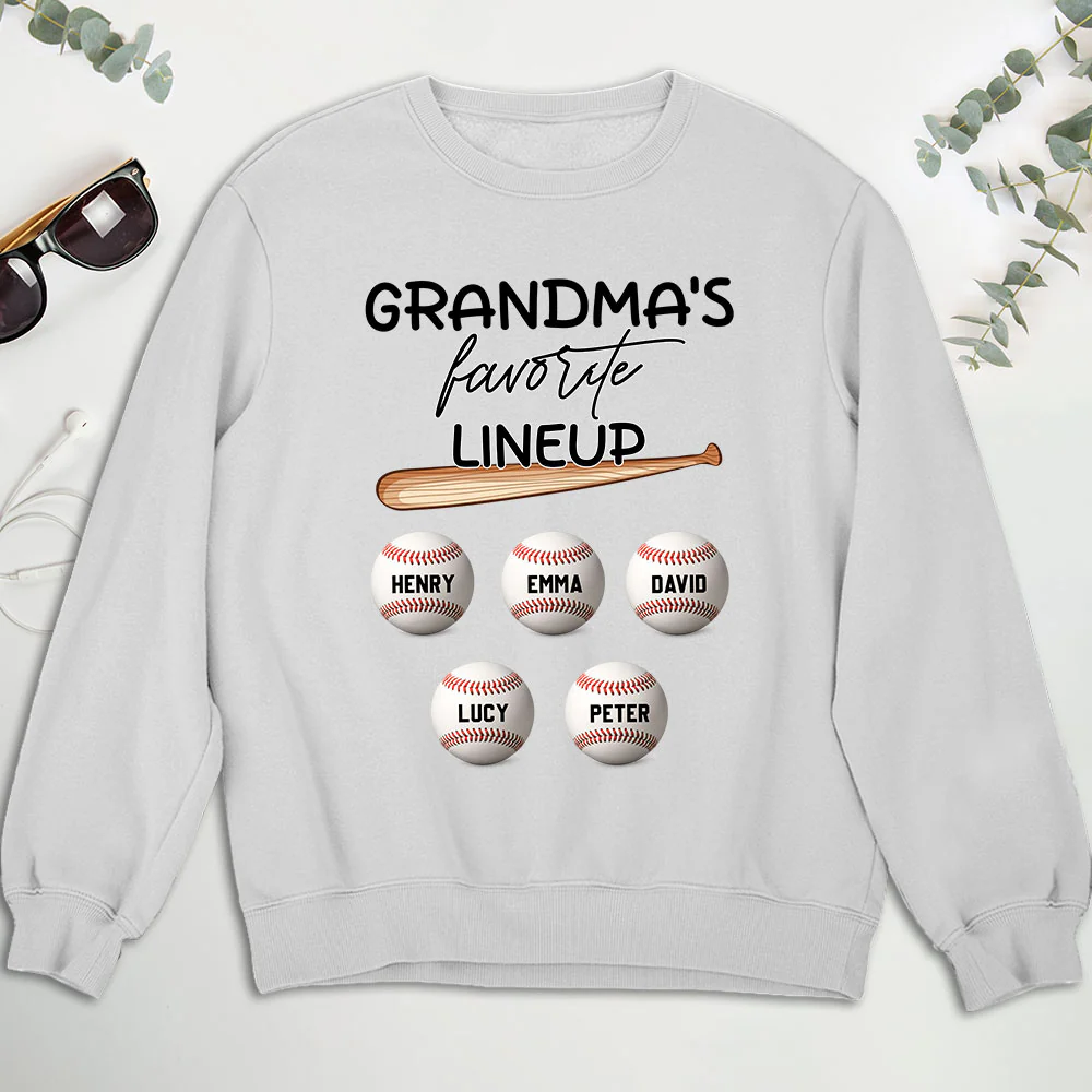  Grandma Favorite Lineup - Personalized Custom Shirt - Image 14