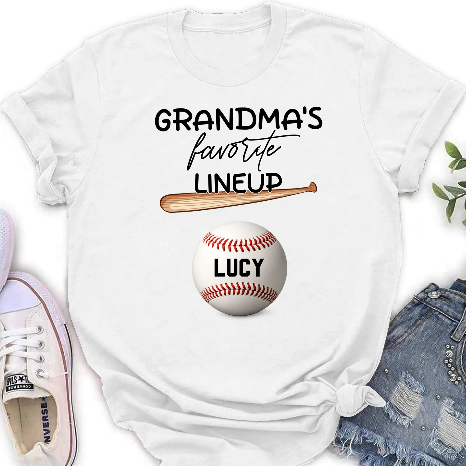  Grandma Favorite Lineup - Personalized Custom Shirt - Image 20