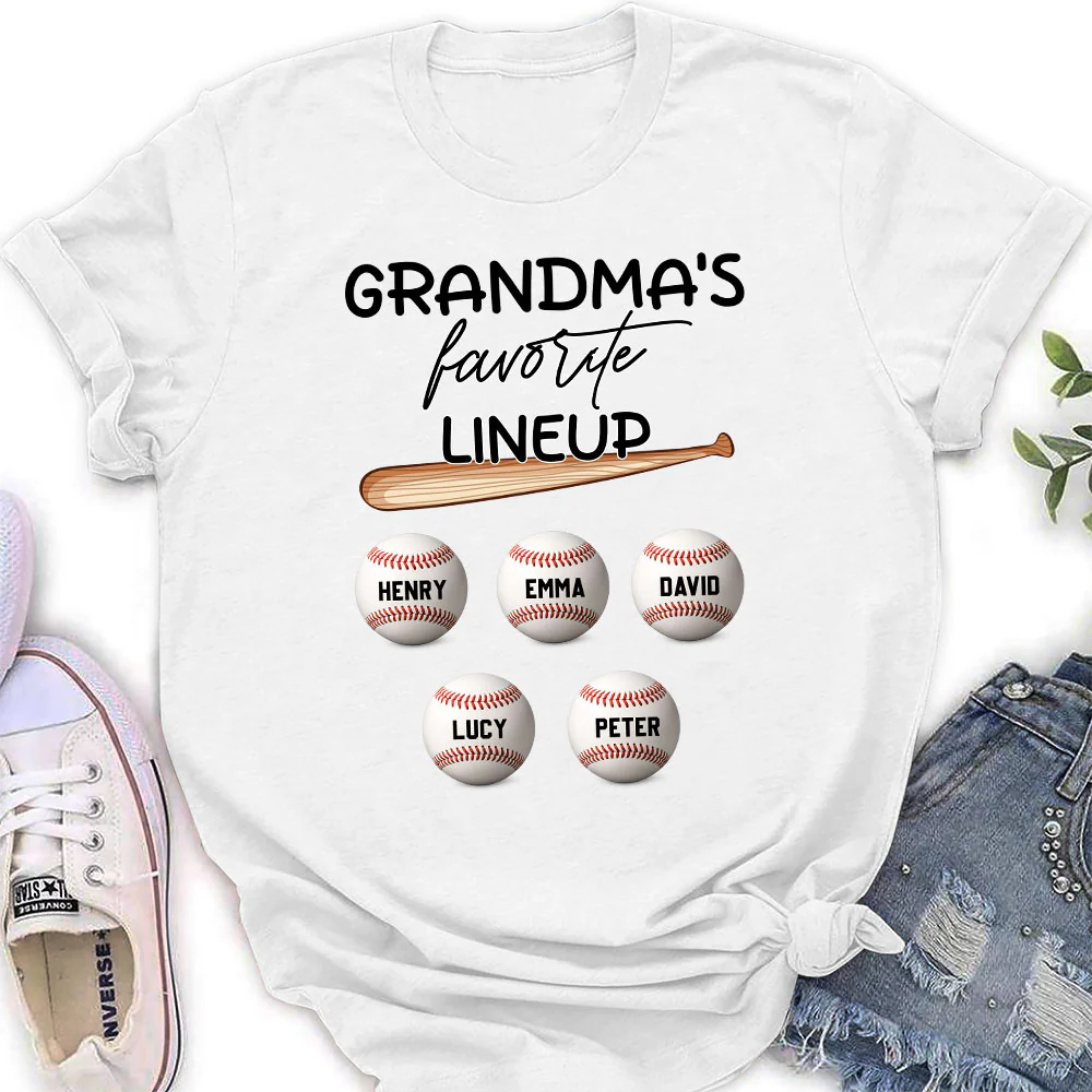  Grandma Favorite Lineup - Personalized Custom Shirt - Image 6