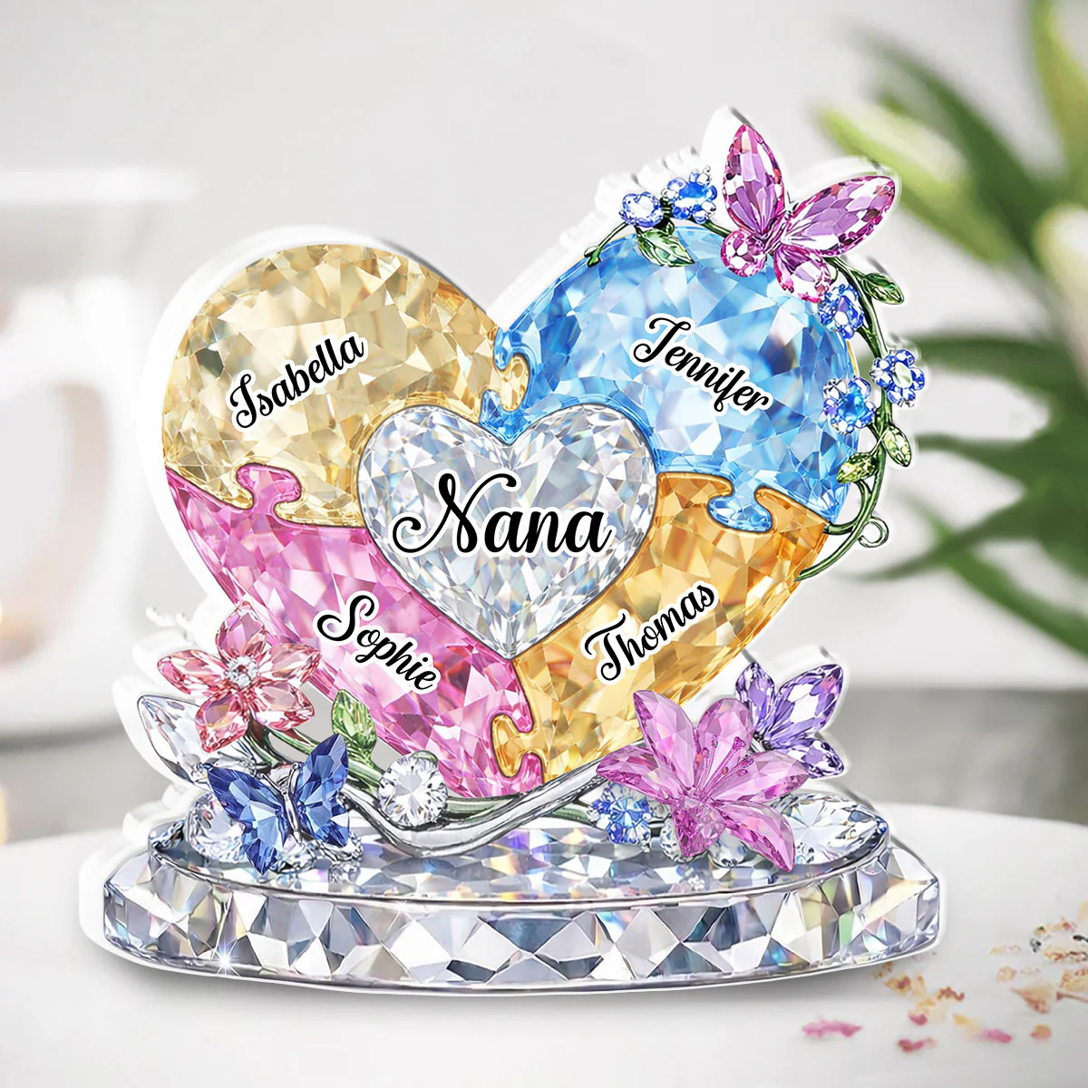 Grandma Heart - Personalized Custom Acrylic Plaque