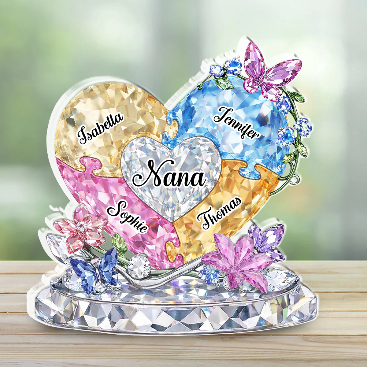 Grandma Heart - Personalized Custom Acrylic Plaque - Image 4