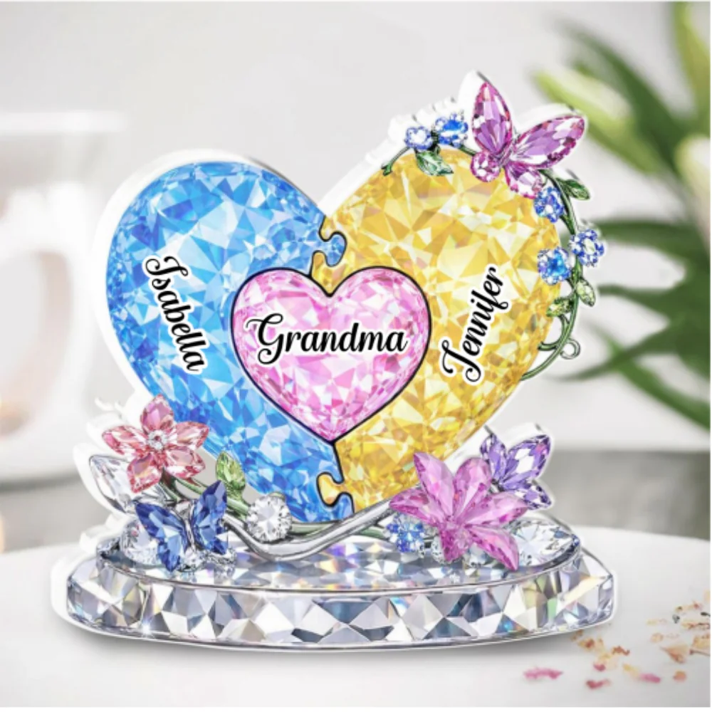 Grandma Heart - Personalized Custom Acrylic Plaque - Image 6