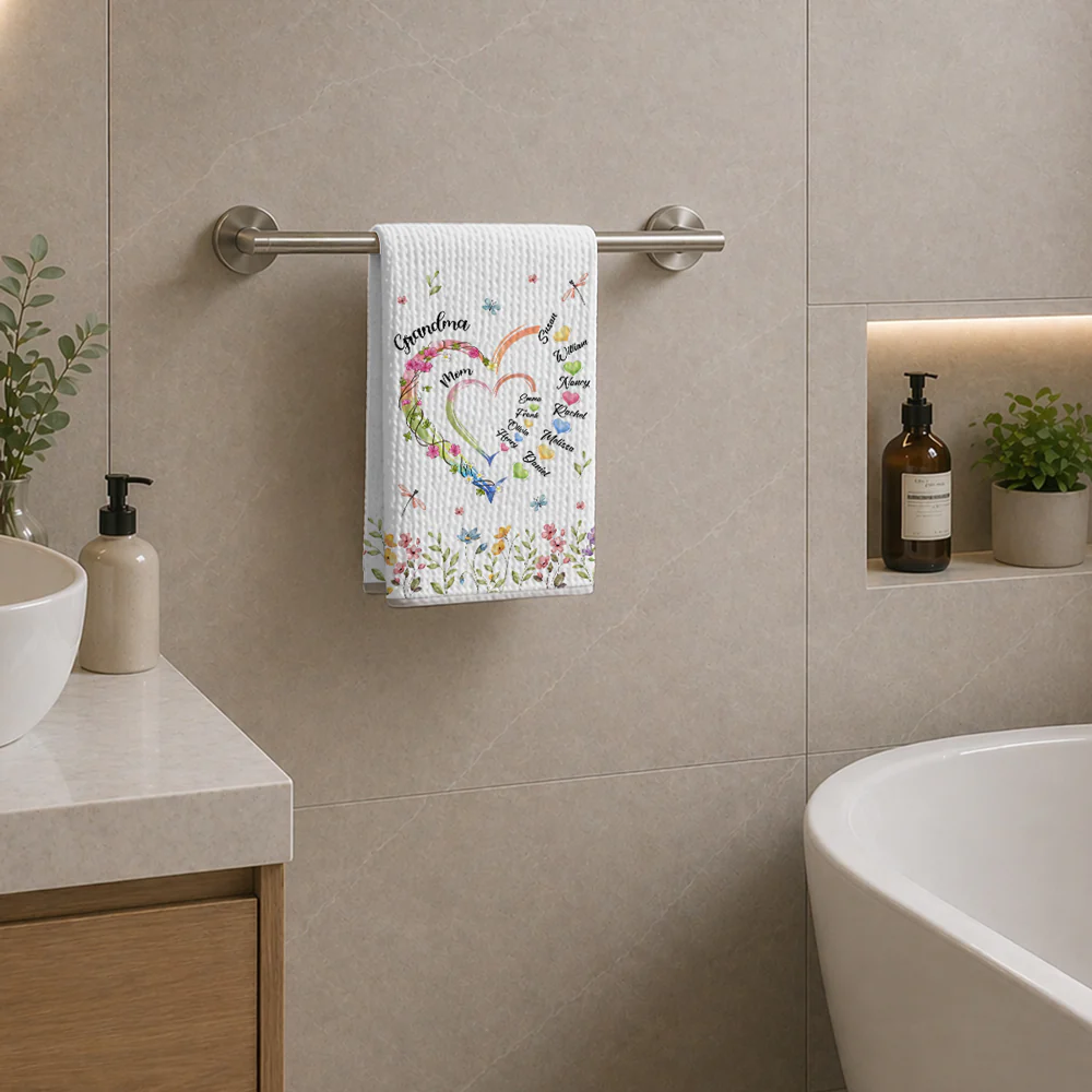 Grandma Heart - Personalized Custom Kitchen Towel - Image 6