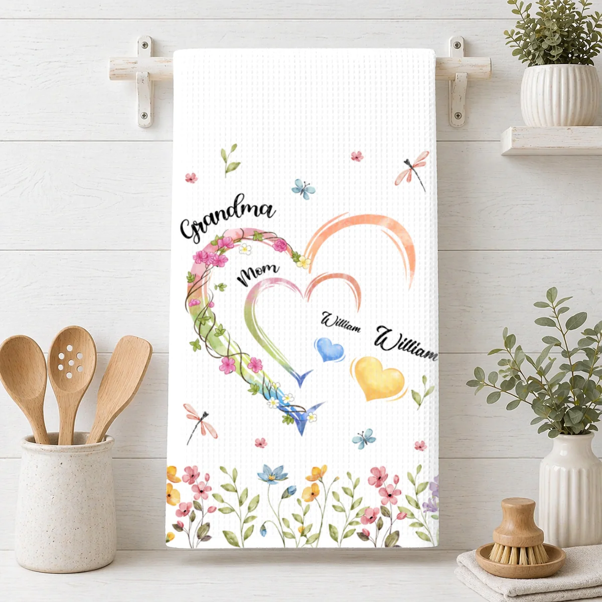 Grandma Heart - Personalized Custom Kitchen Towel - Image 9