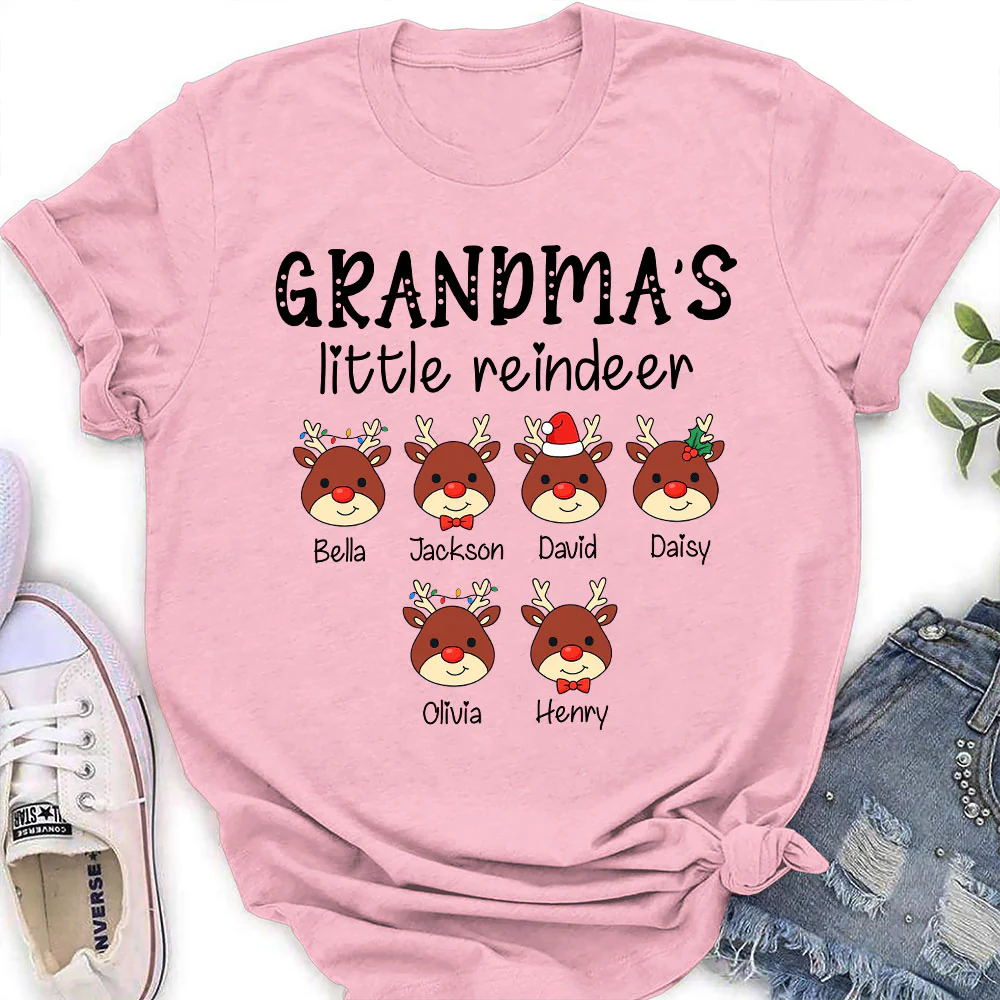 Grandma Little Reindeer Spread Christmas Joy - Personalized Custom Shirt - Image 7