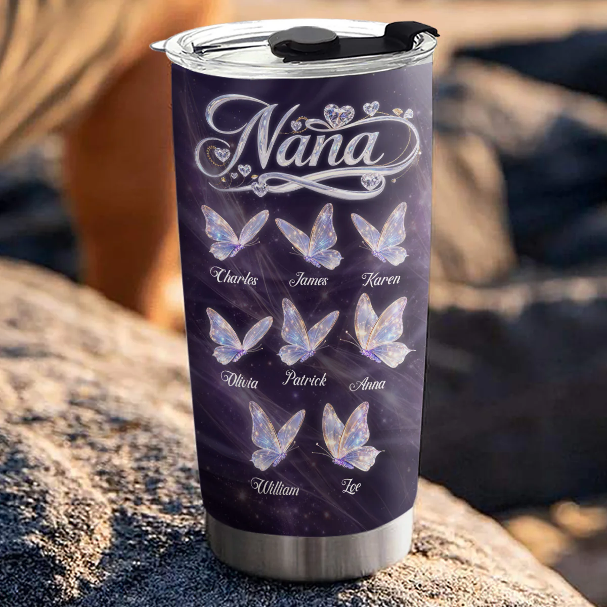 Grandma Love Her Grandkids - Personalized Custom Tumbler - Image 3