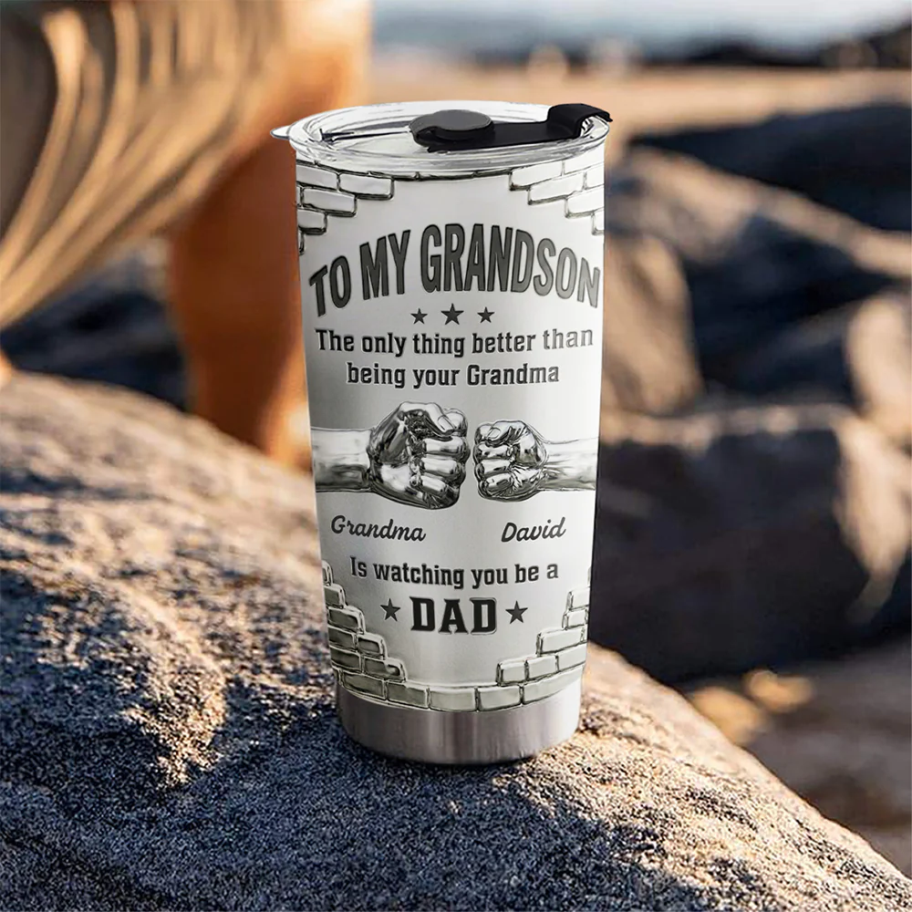 Grandma Watching You Grow - Personalized Custom 3D Effect Tumbler - Image 5