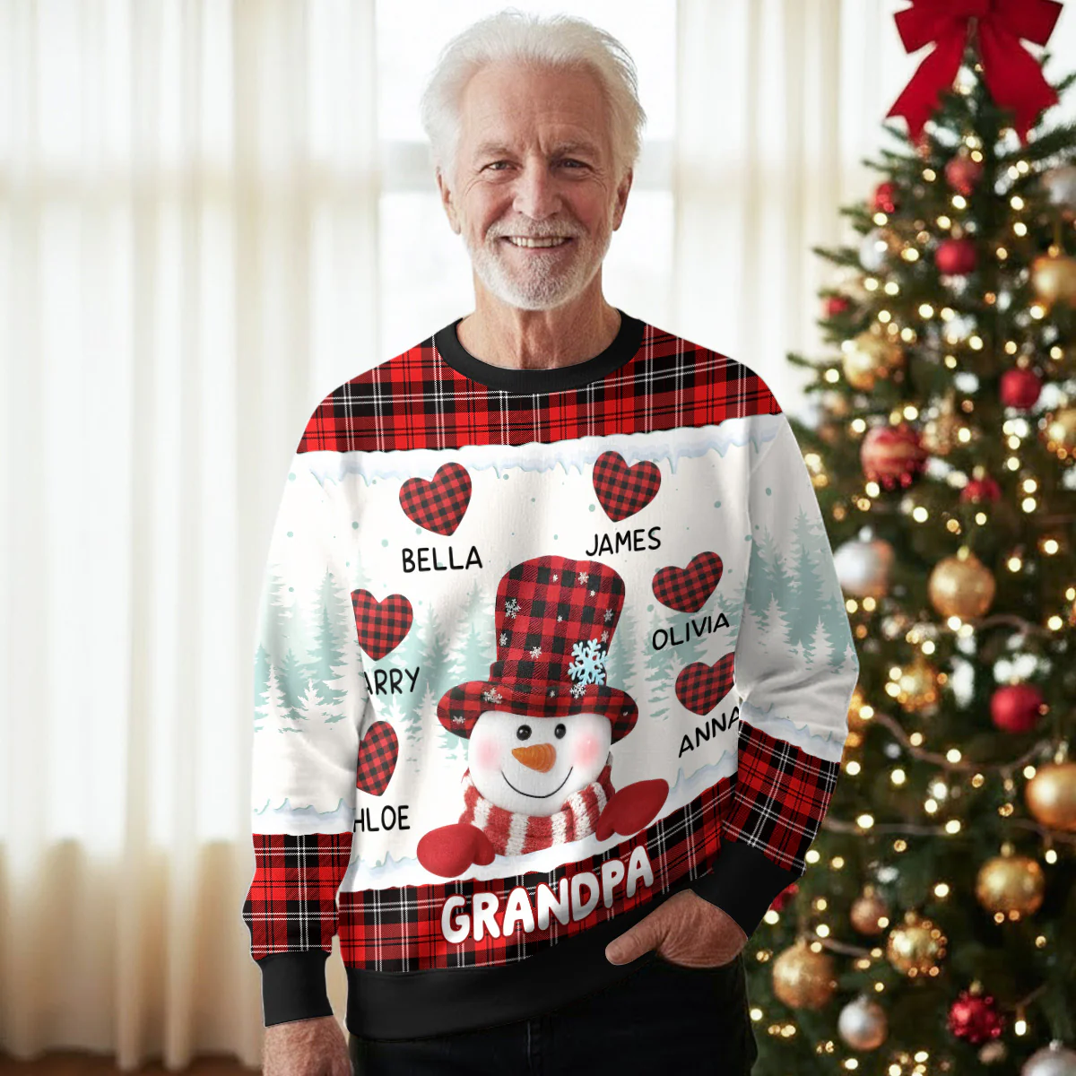Grandma With Cute Kids - Personalized Custom All-Over-Print Sweatshirt - Image 4