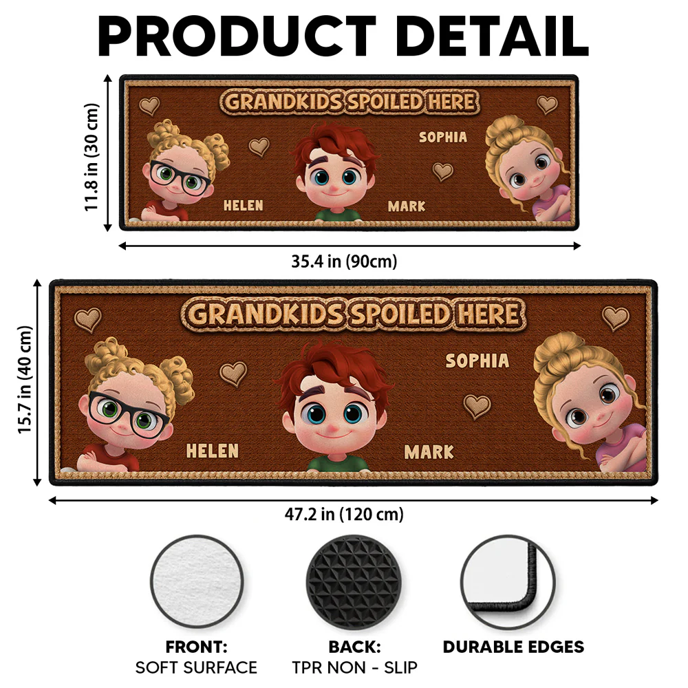 Grandmas Little Makers - Personalized Custom Runner Rug - Image 3