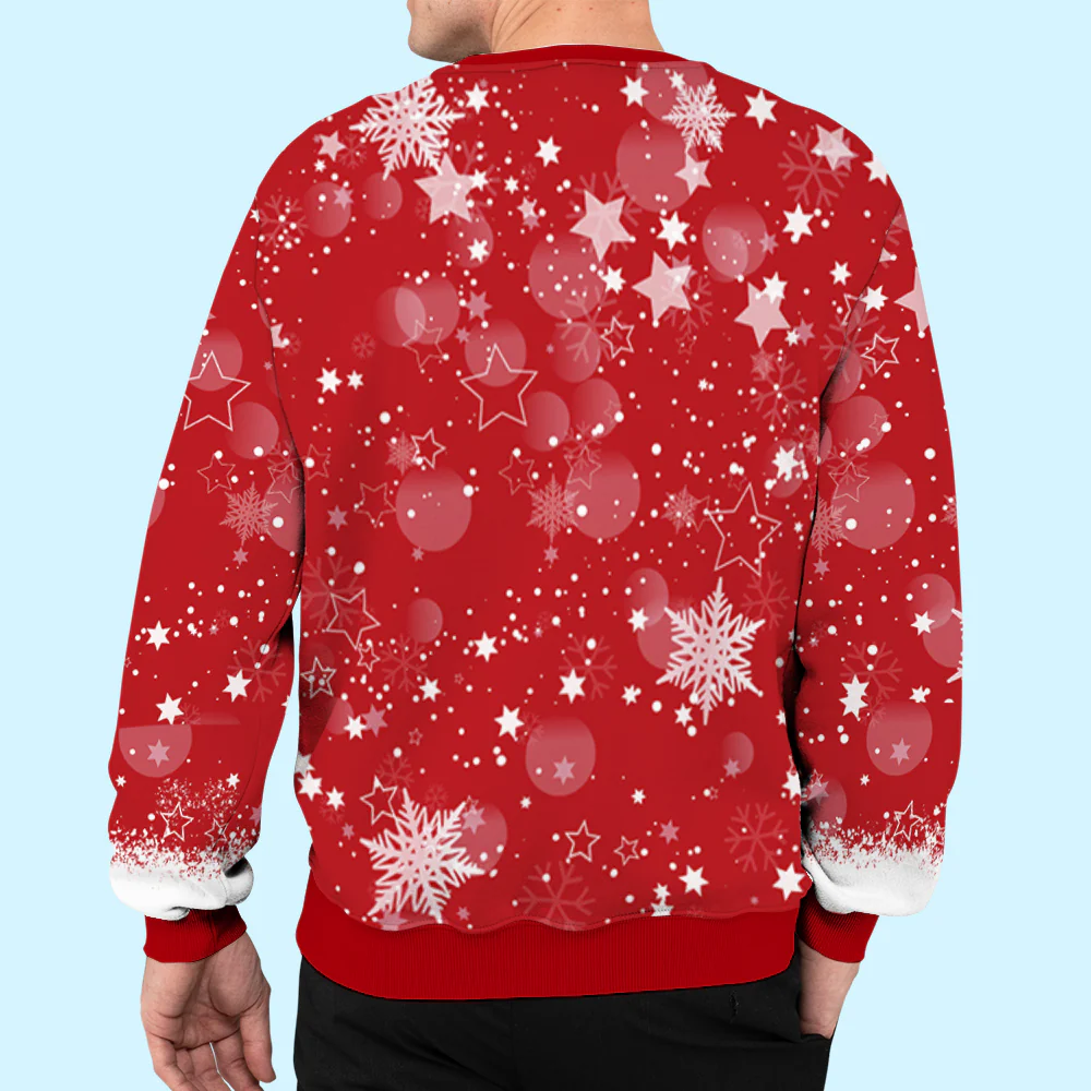 Grandpa And Grandkids Christmas - Personalized Custom All-Over-Print Sweatshirt - Image 5