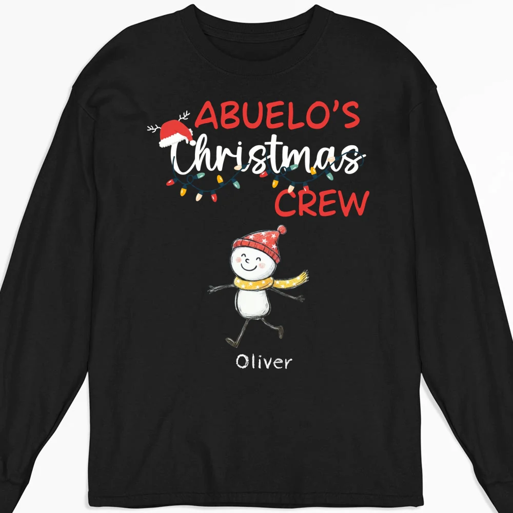 Grandpa Christmas Crew Always Ready - Personalized Custom Shirt - Image 11