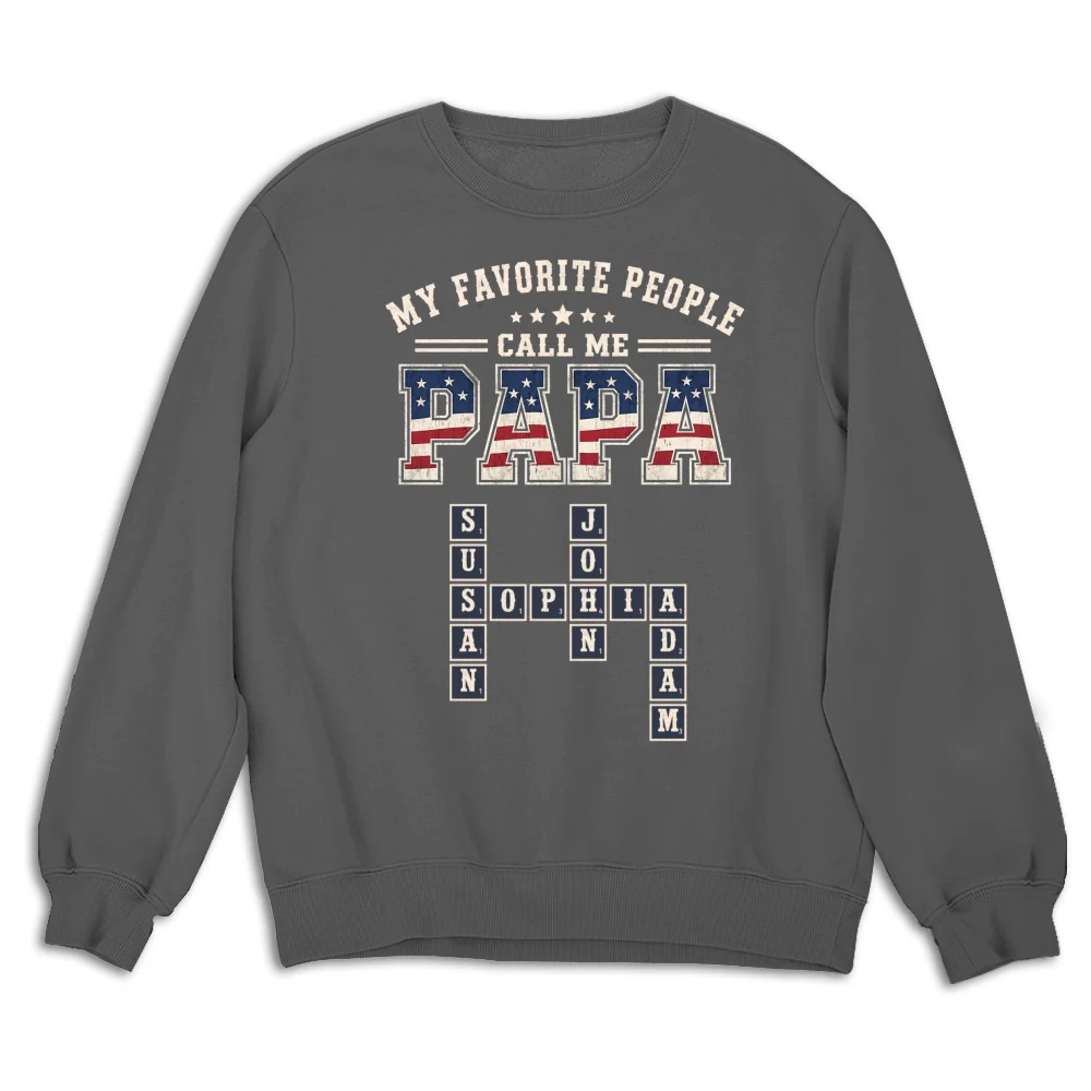 Grandpa Grandkids Crossword - Personalized Custom Shirt - Image 13