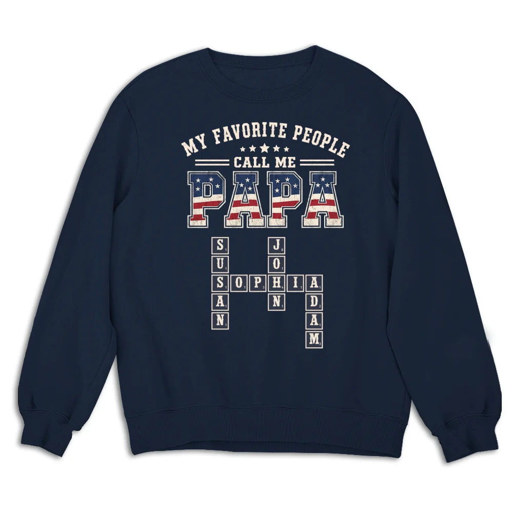 Grandpa Grandkids Crossword - Personalized Custom Shirt - Image 14