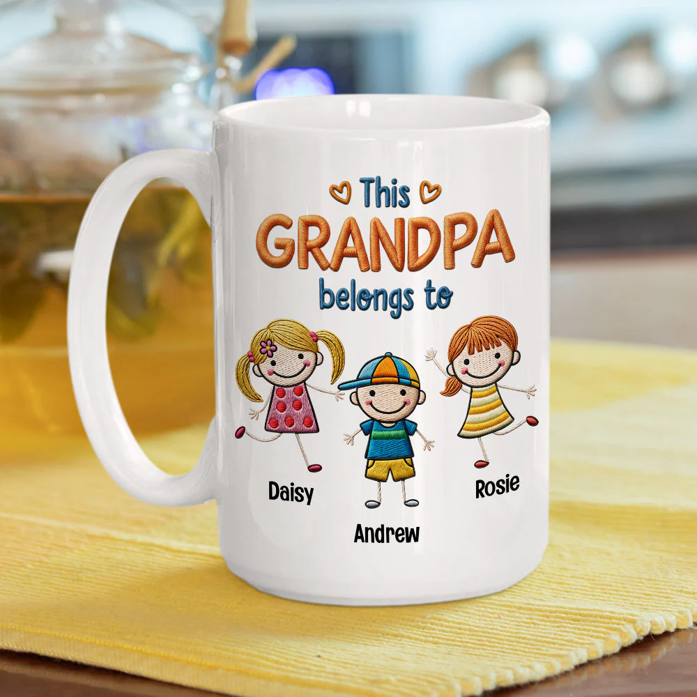 Grandpa We Love You So Much - Personalized Custom Coffee Mug - Image 5