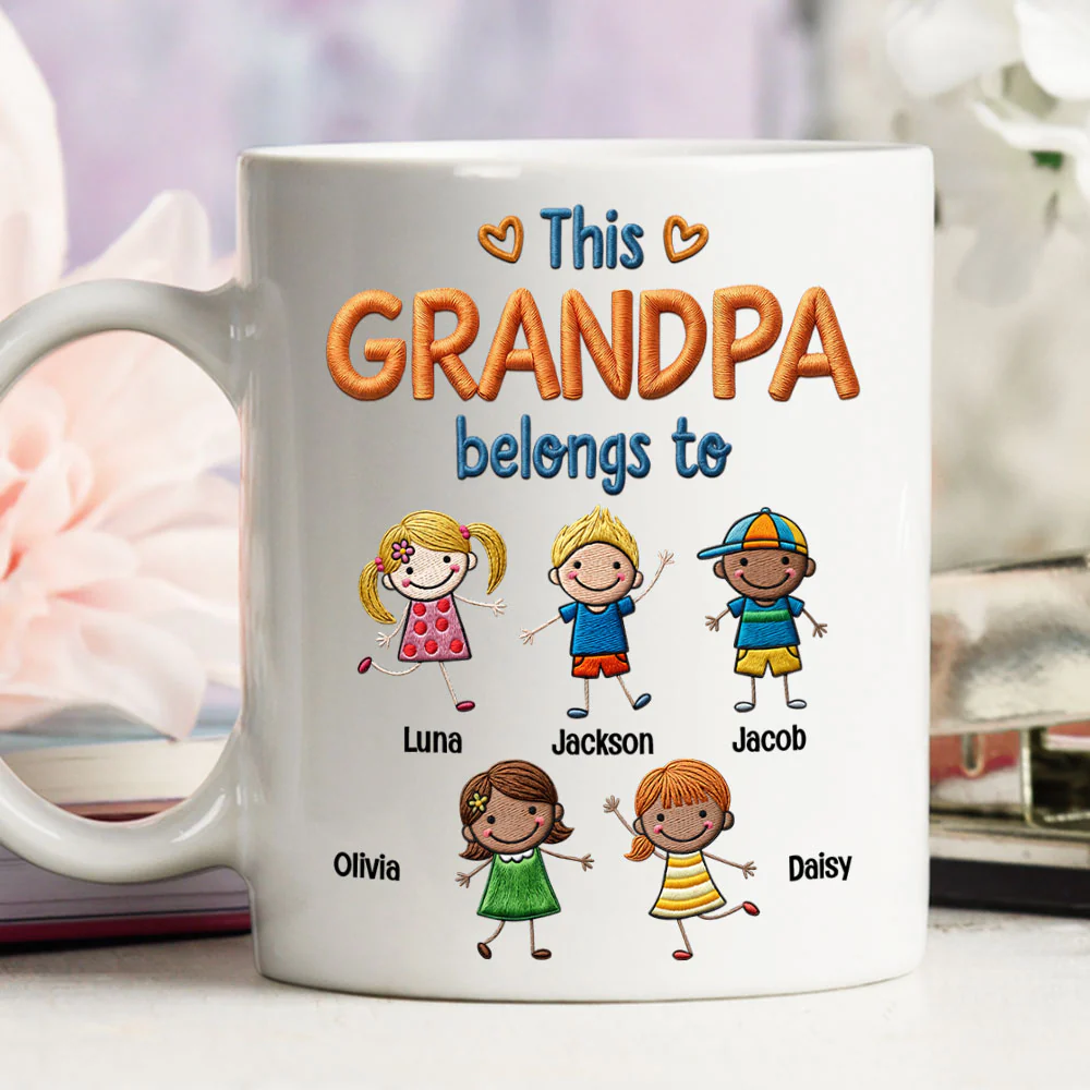 Grandpa We Love You So Much - Personalized Custom Coffee Mug - Image 6