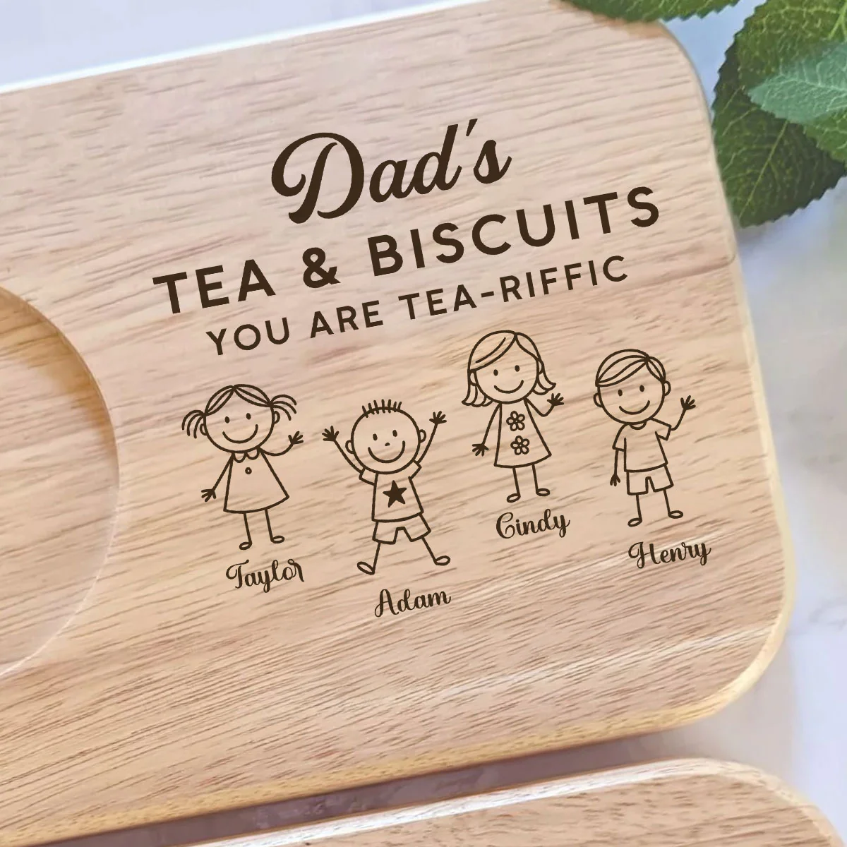 Grandpa You Are Tea-riffic - Personalized Custom Wooden Treat Board - Image 6