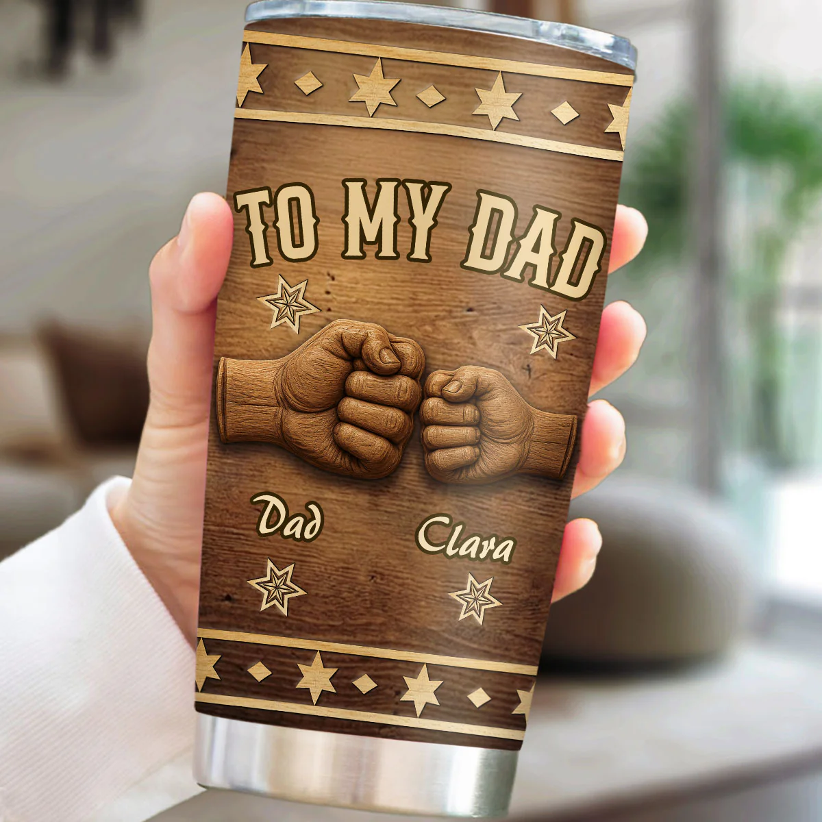 Grateful For You - Personalized Custom 3D Effect Tumbler - Image 4