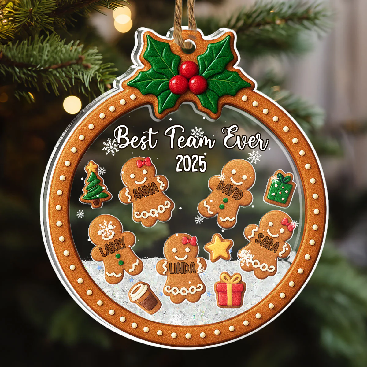 Great Teams Create Great Results - Personalized Custom Acrylic Shaker Ornament - Image 4