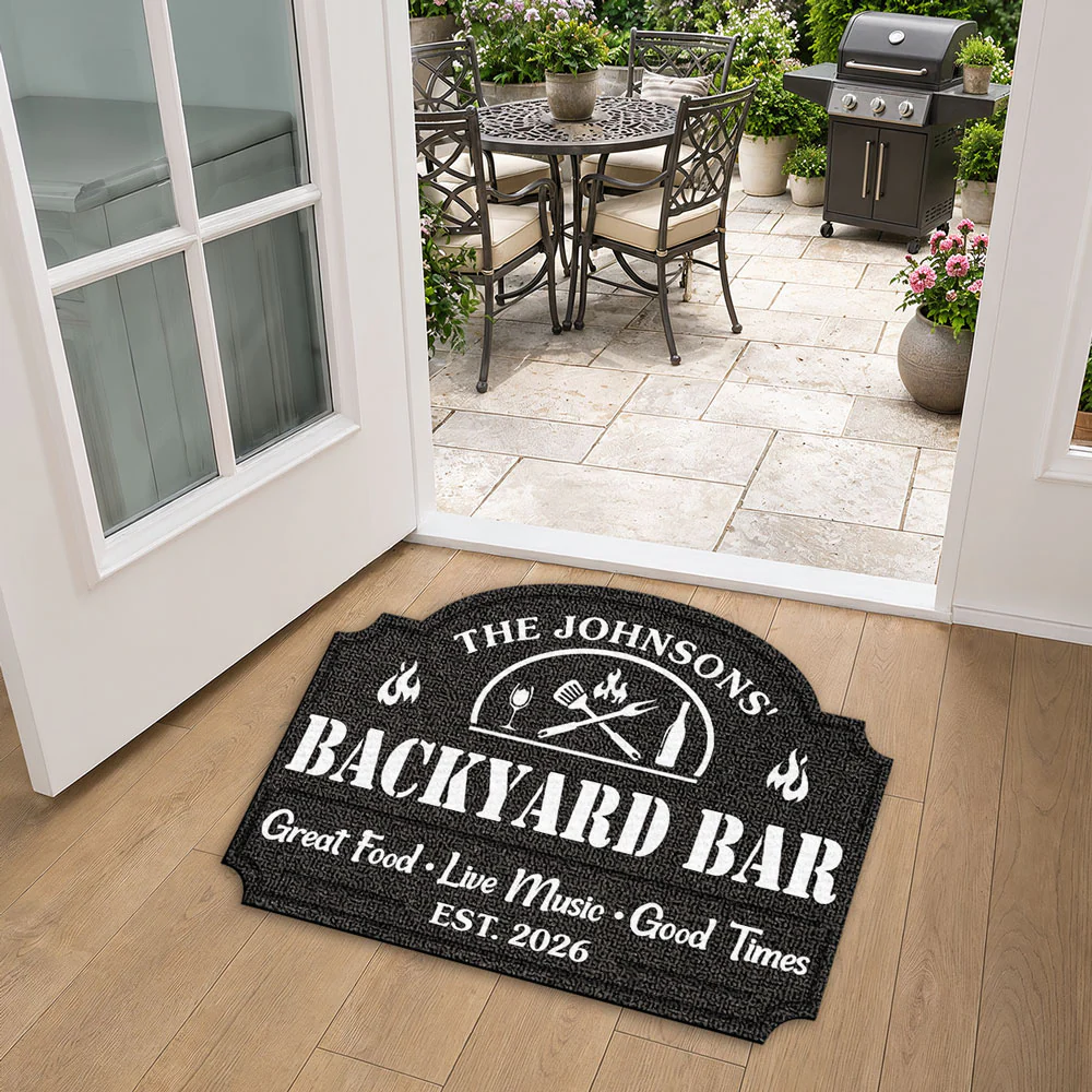 Great Time At Backyard - Personalized Custom Doormat - Image 2