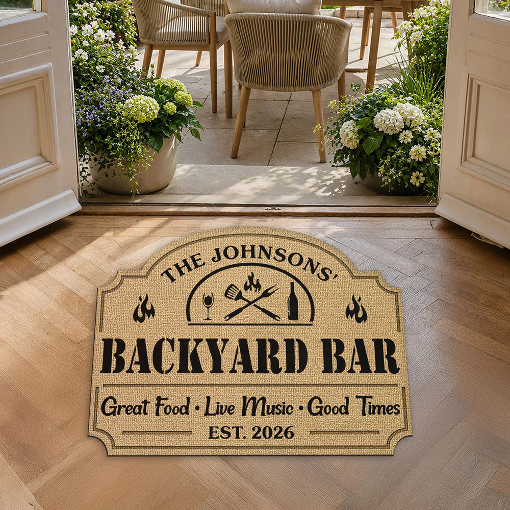 Great Time At Backyard - Personalized Custom Doormat - Image 3