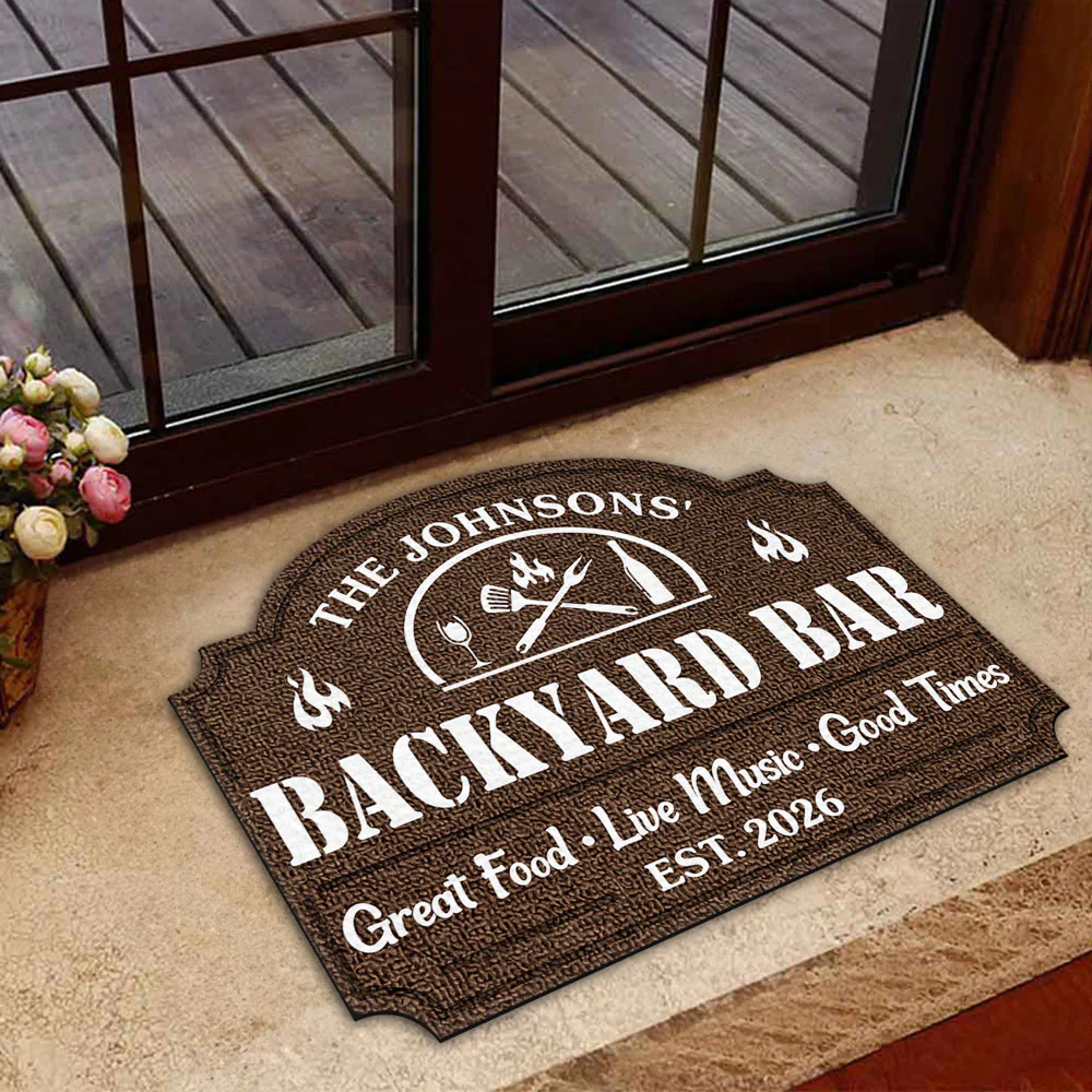 Great Time At Backyard - Personalized Custom Doormat - Image 4
