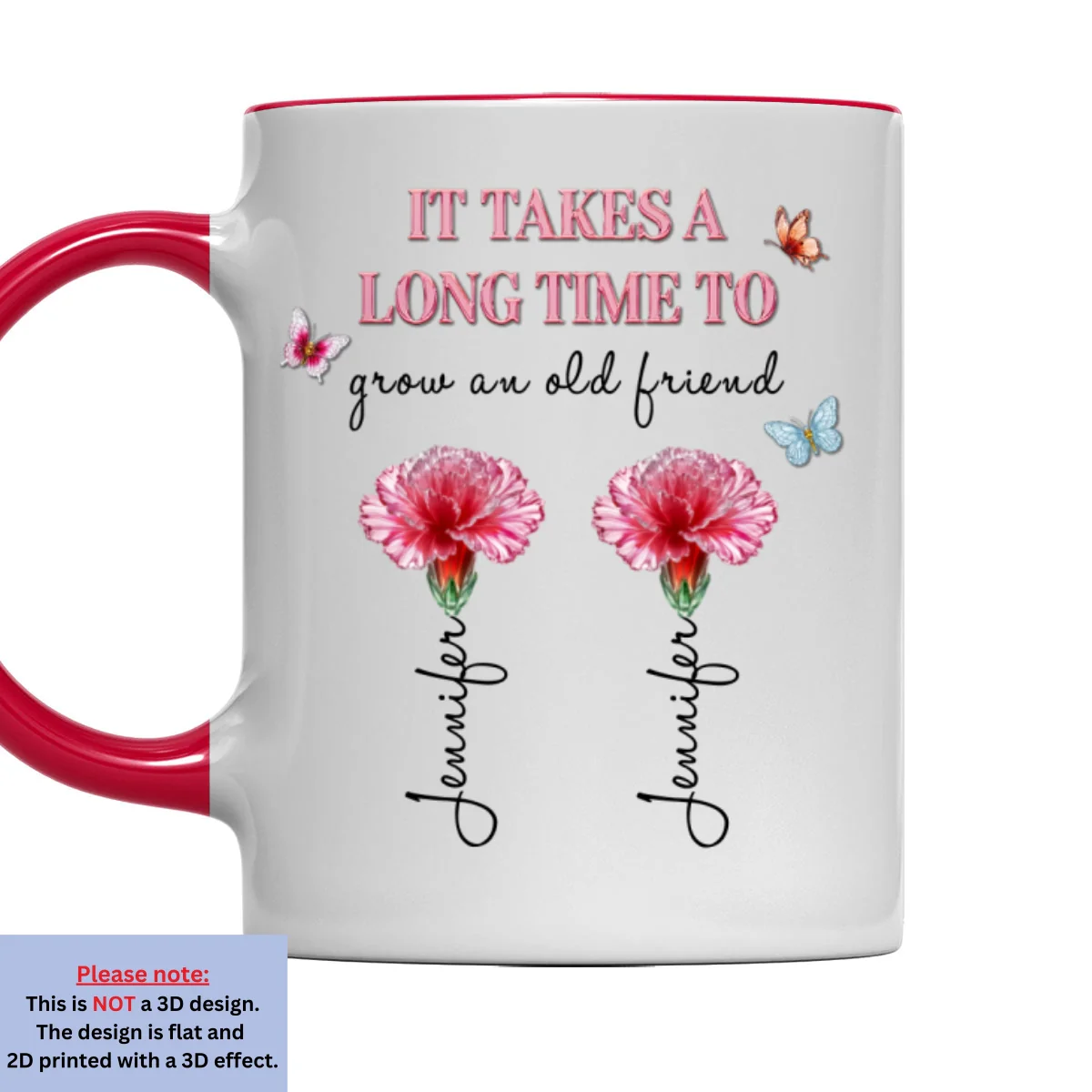 Grow Friend Flower - Personalized Custom 3D Effect Accent Mug - Image 8