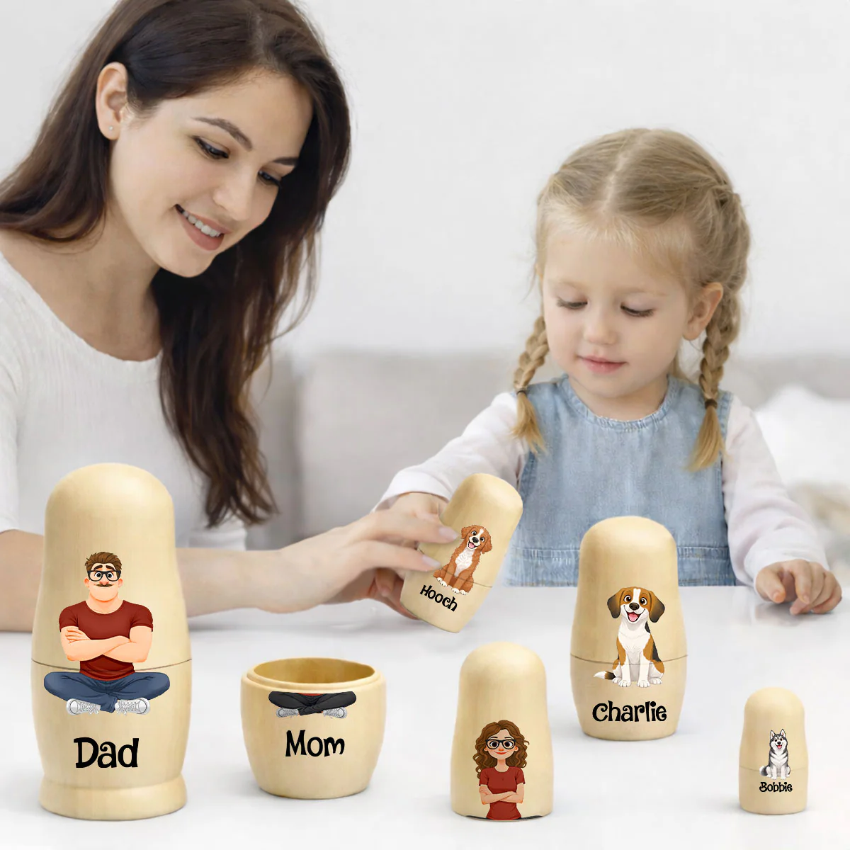 Growing In Love - Personalized Custom Nesting Doll - Image 3