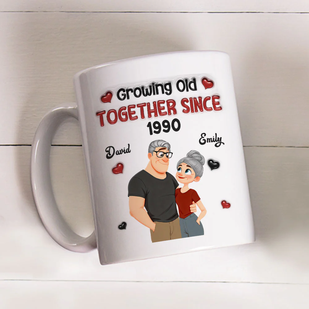 Growing Old - Personalized Custom 3D Inflated Effect Mug - Image 3