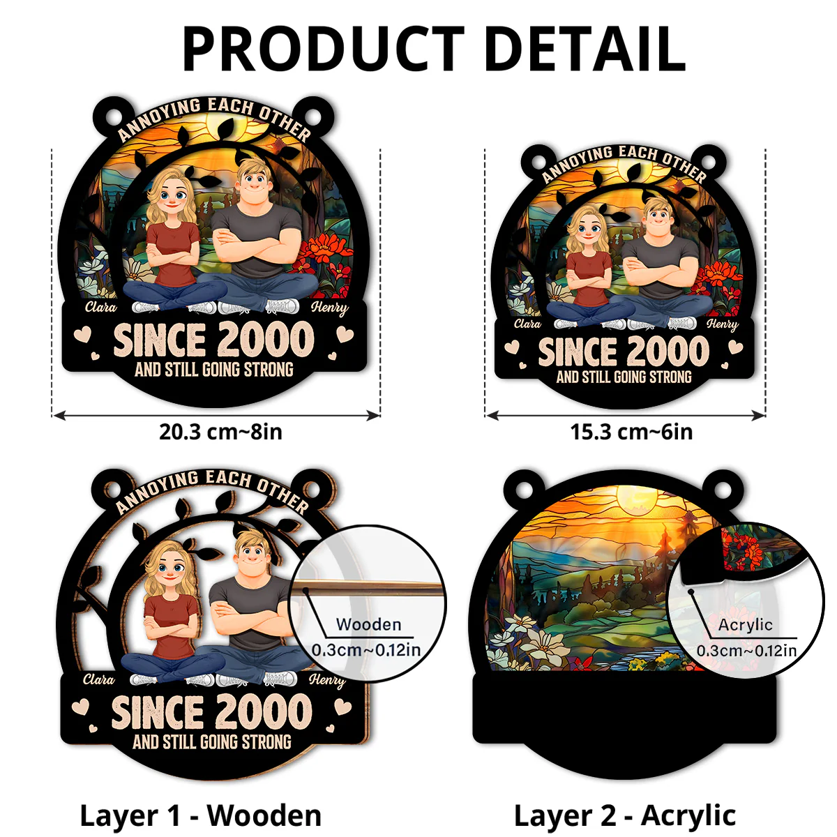 Happily Ever After - Personalized Custom Suncatcher - Image 4