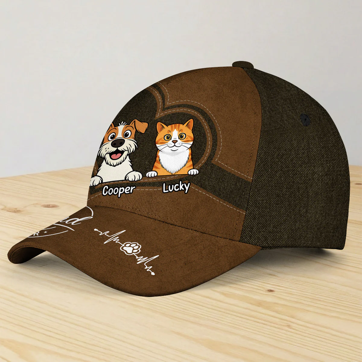 Happiness Starts With Pet- Personalized Custom Classic Cap - Image 3