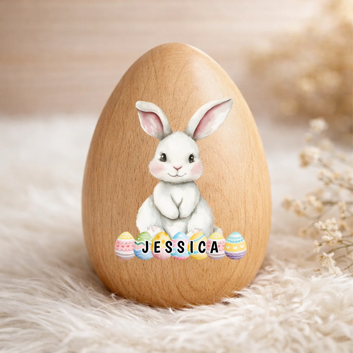 Happy Easter - Personalized Custom Wooden Egg Shaker - Image 6