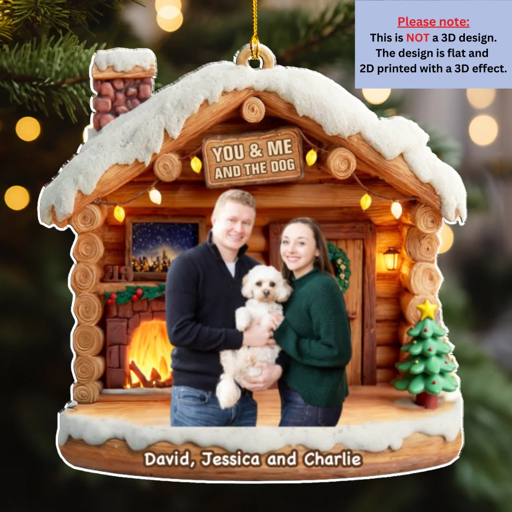 Have A Chat With Dogs Photo - Personalized Custom 3D Effect Acrylic Ornament - Image 4