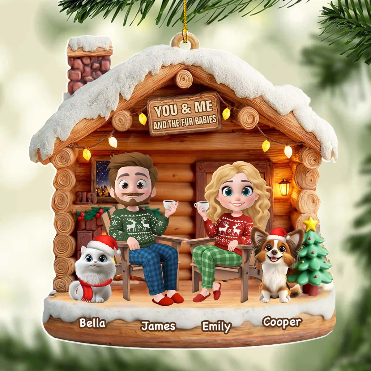 Have A Chat With Them - Personalized Custom 3D Effect Acrylic Ornament