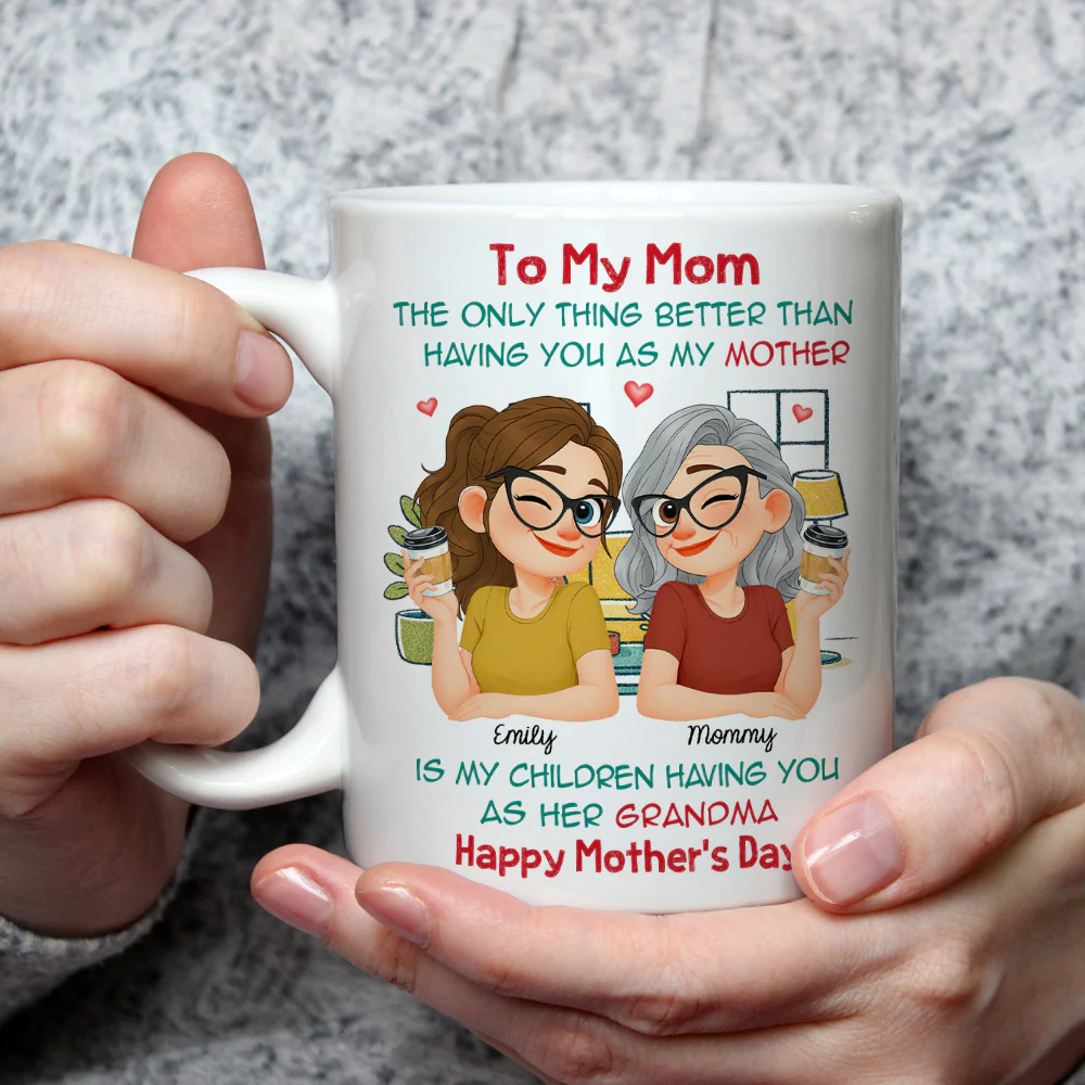 Having You As My Mom - Personalized Custom Coffee Mug - Image 3