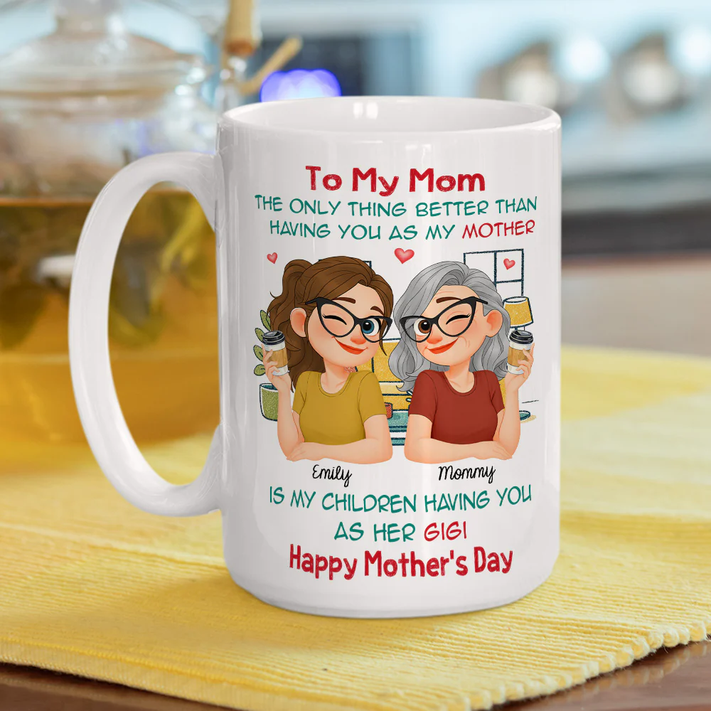 Having You As My Mom - Personalized Custom Coffee Mug - Image 6