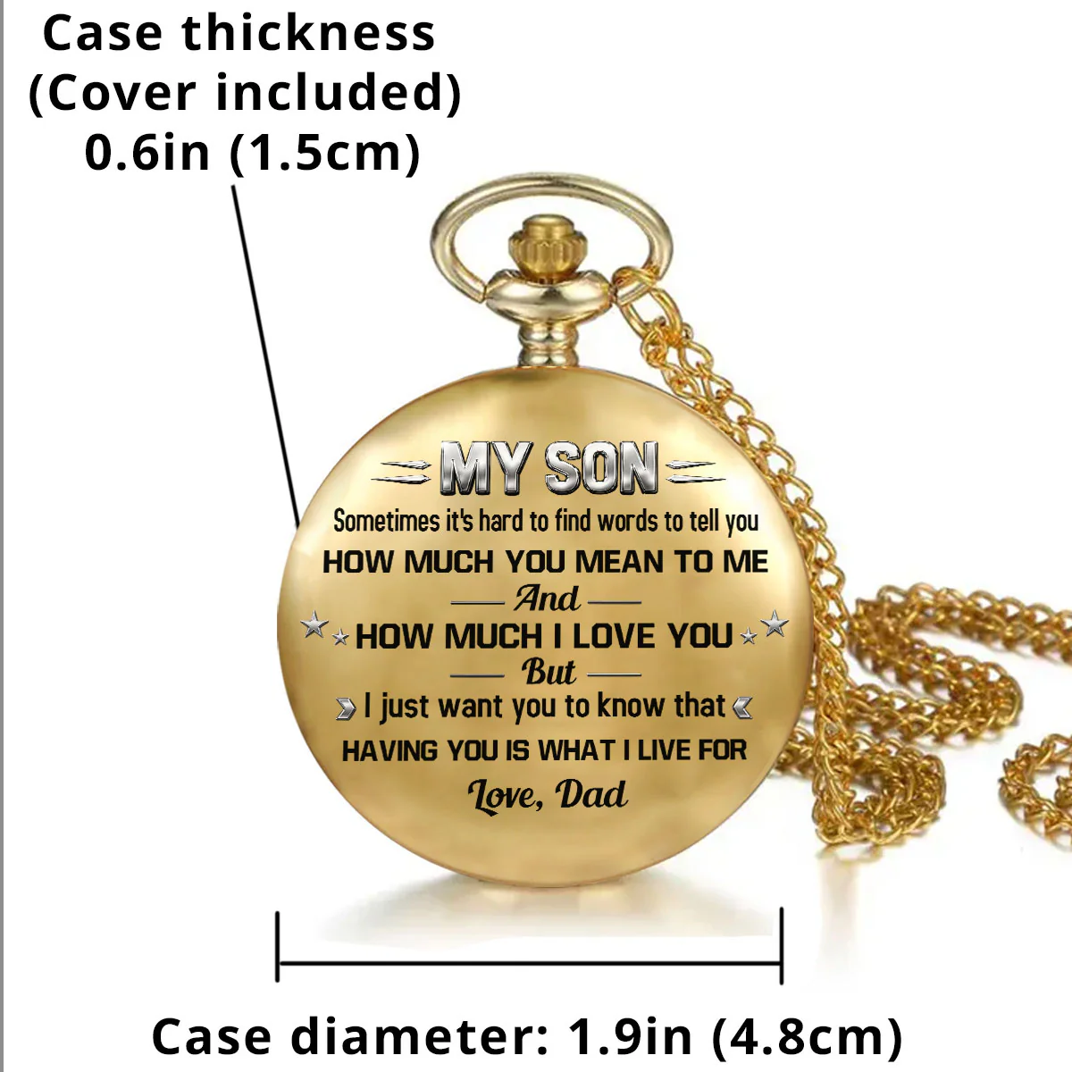 Having You Is What I Live For - Personalized Custom Print Pocket Watch - Image 5