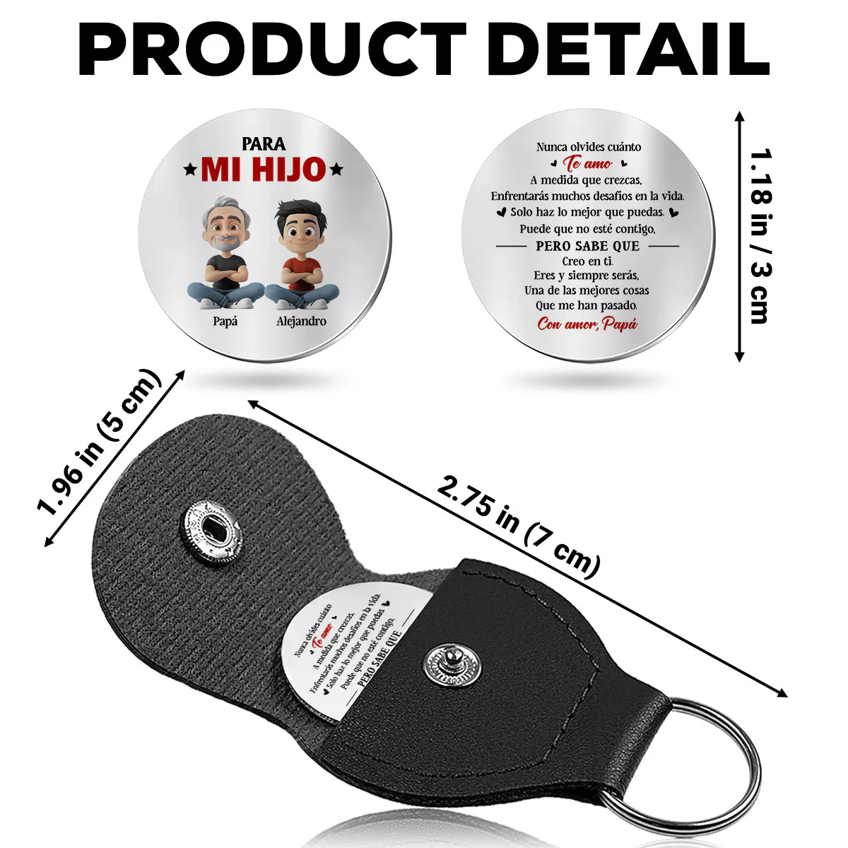 Haz Lo Mejor Que Puedas Hijo – Abrazo De Bolsillo Personalizado - Image 6