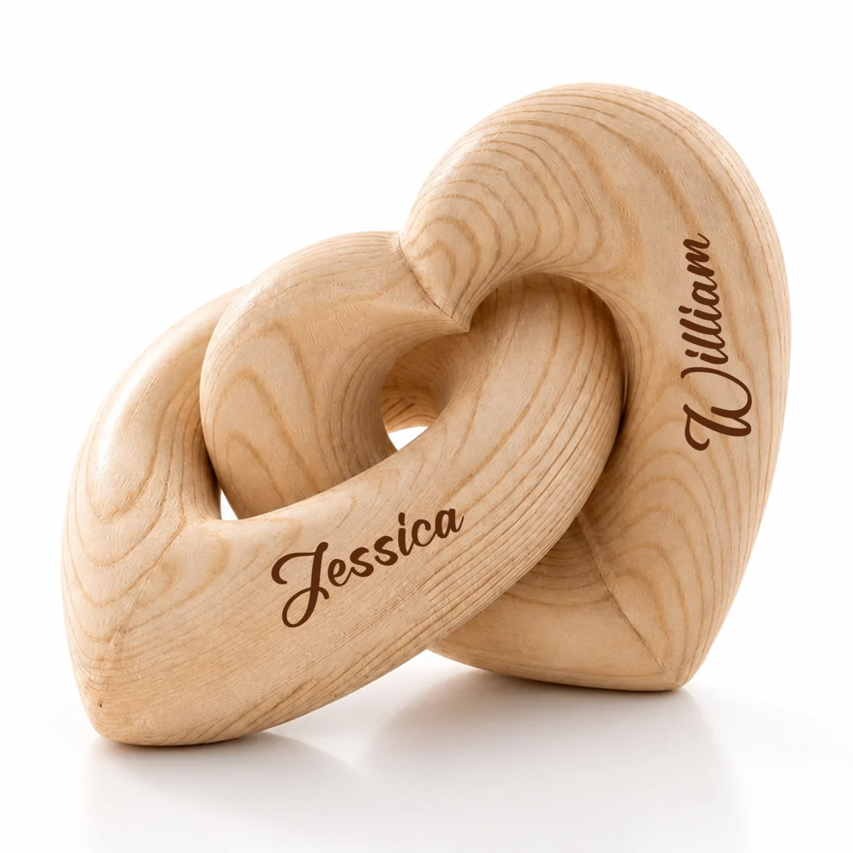Heart To Heart - Personalized Custom Engraved Infinity Heart Sculpture - Image 6
