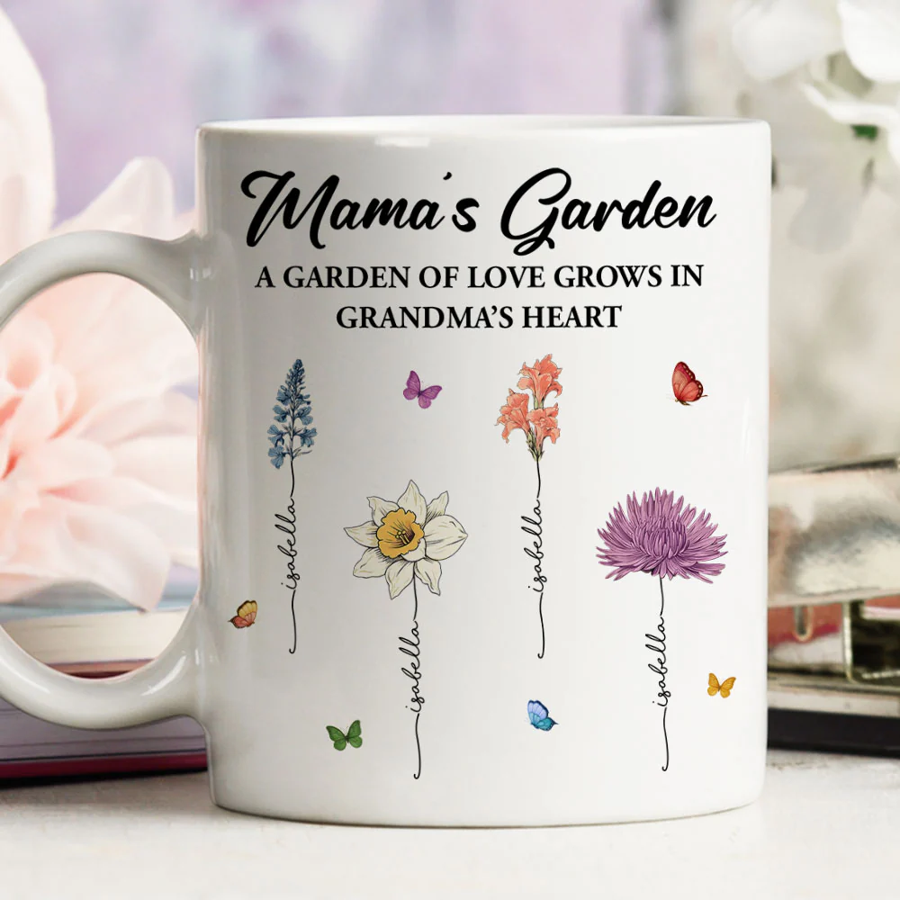 Her Garden Grows With Love - Personalized Custom Coffee Mug - Image 4
