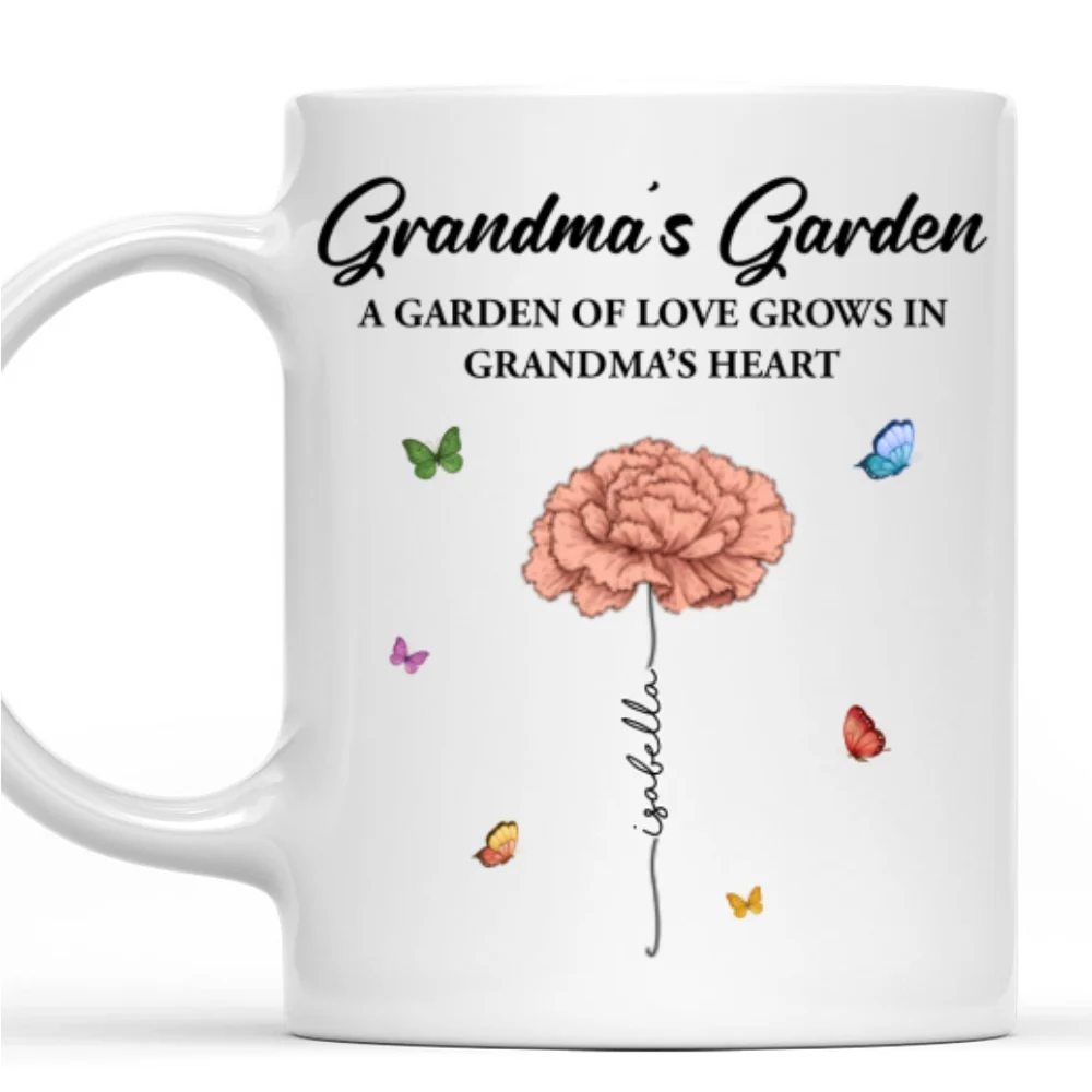 Her Garden Grows With Love - Personalized Custom Coffee Mug - Image 7