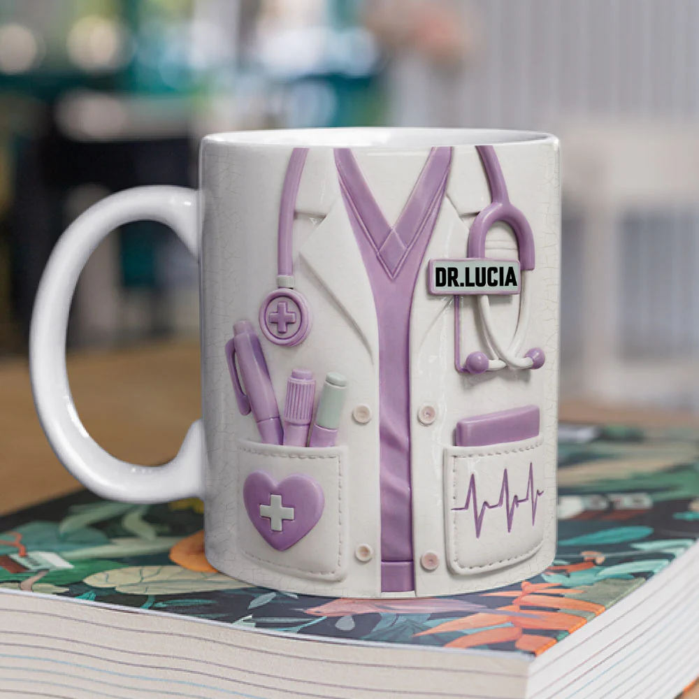 Heroes In White Coats - Personalized Custom 3D Inflated Effect Mug - Image 2