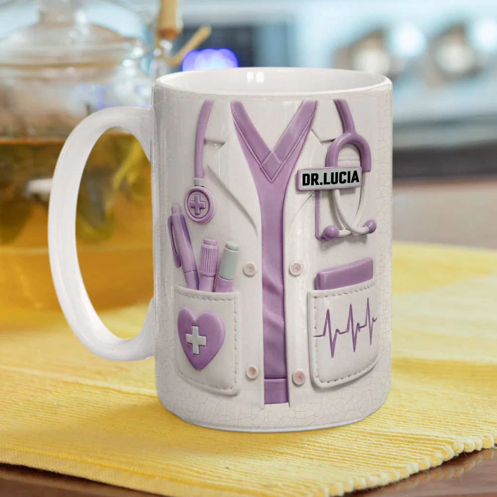 Heroes In White Coats - Personalized Custom 3D Inflated Effect Mug - Image 4