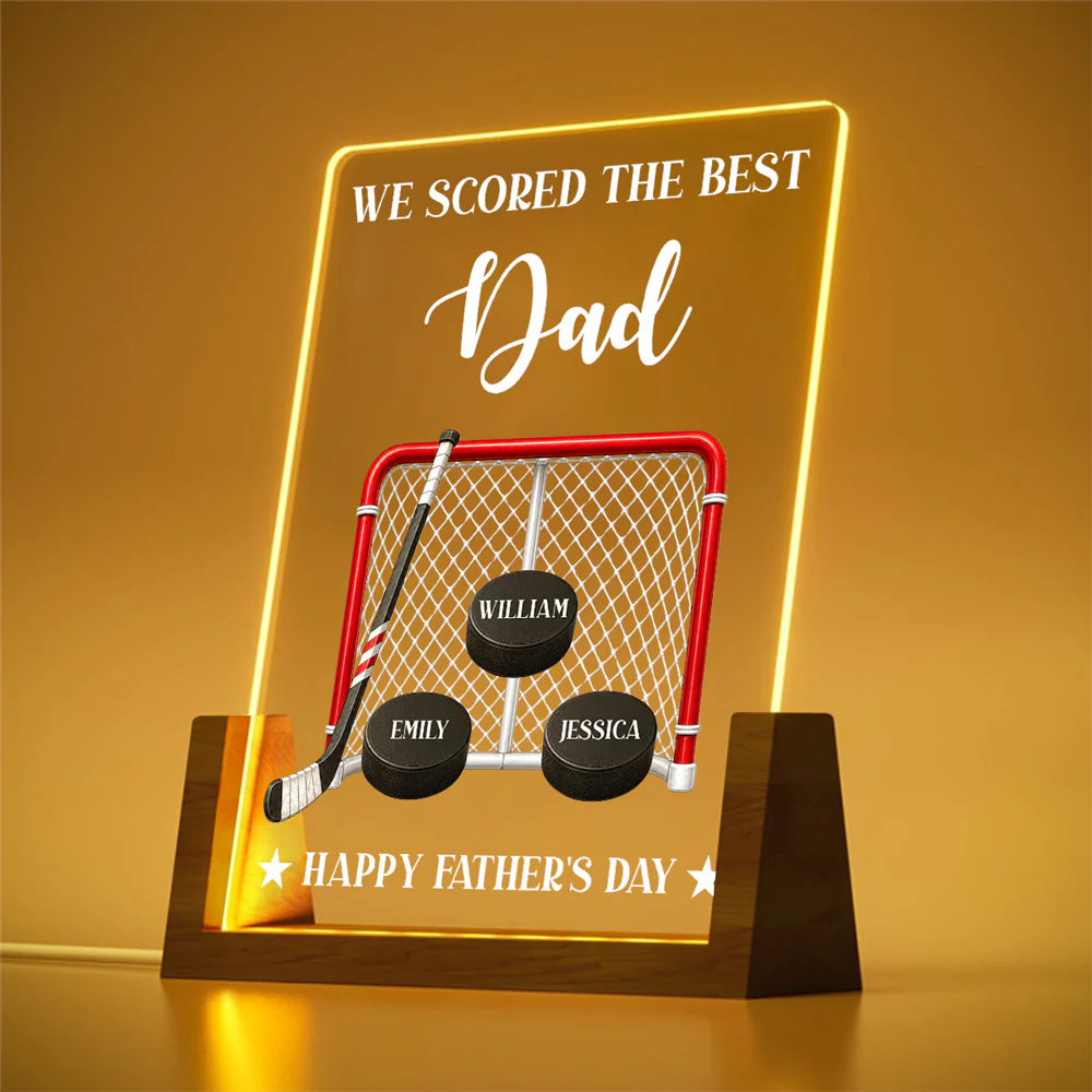 Hockey Daddy - Personalized Custom Night Light - Image 5