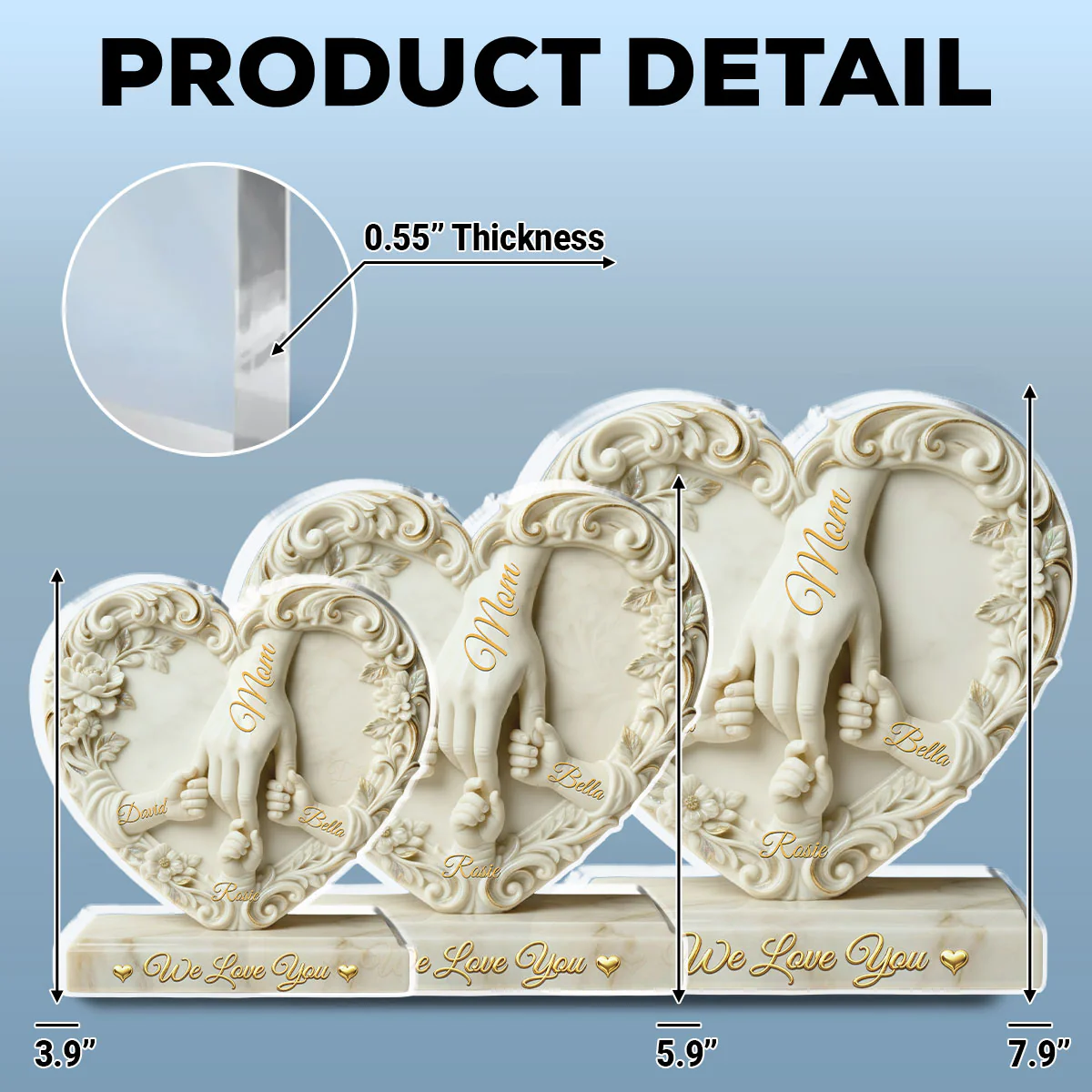 Hold Hand - Personalized Custom Acrylic Plaque - Image 5