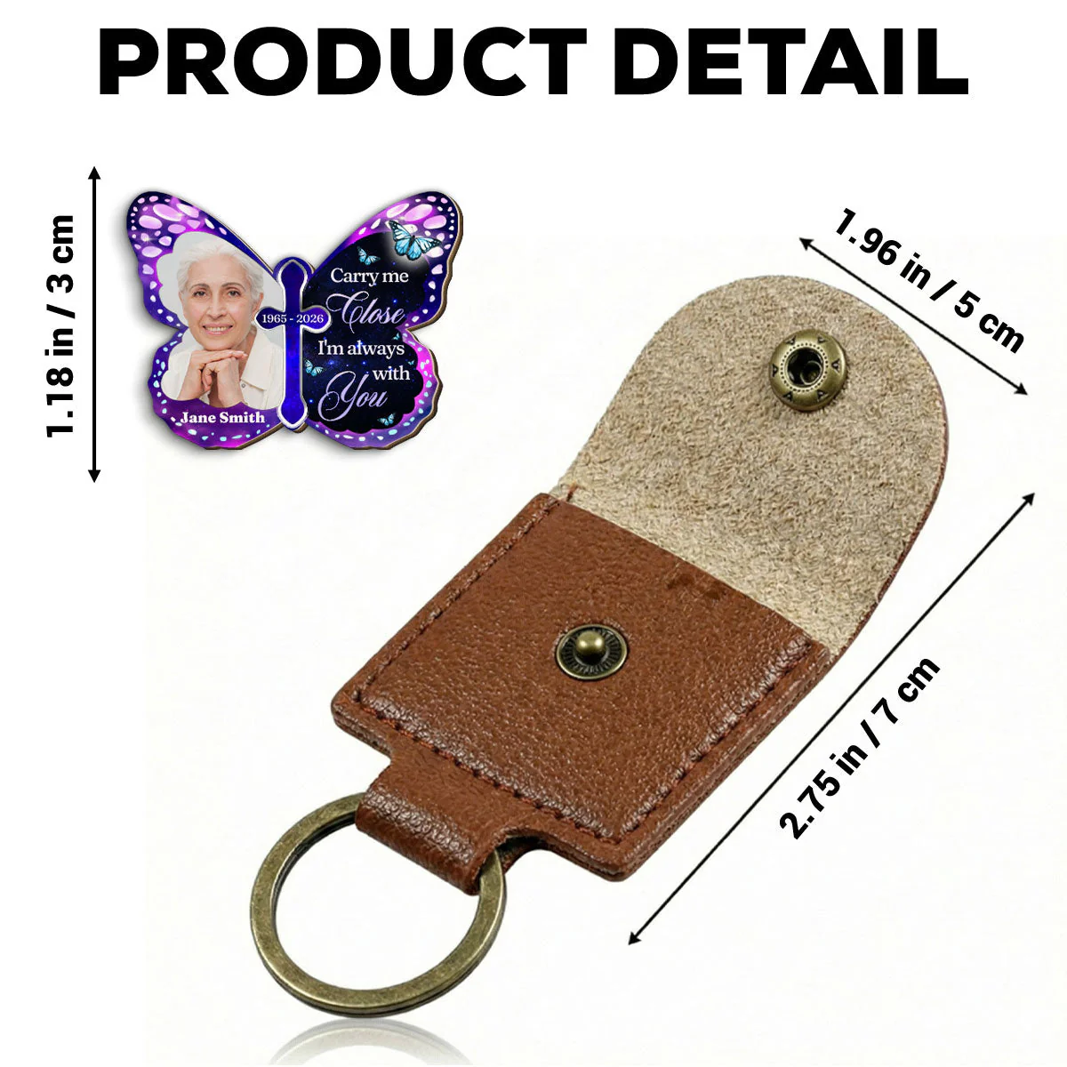 Your Wings Were Ready - Personalized Custom Wooden Pocket Hug - Image 5