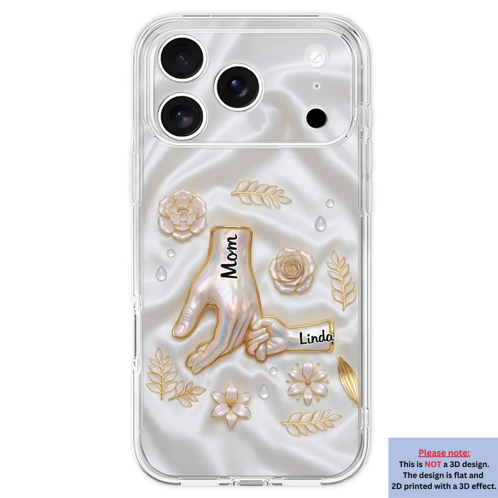 Holding Hands Family - Personalized Custom 3D Inflated Effect Phone Case - Image 30