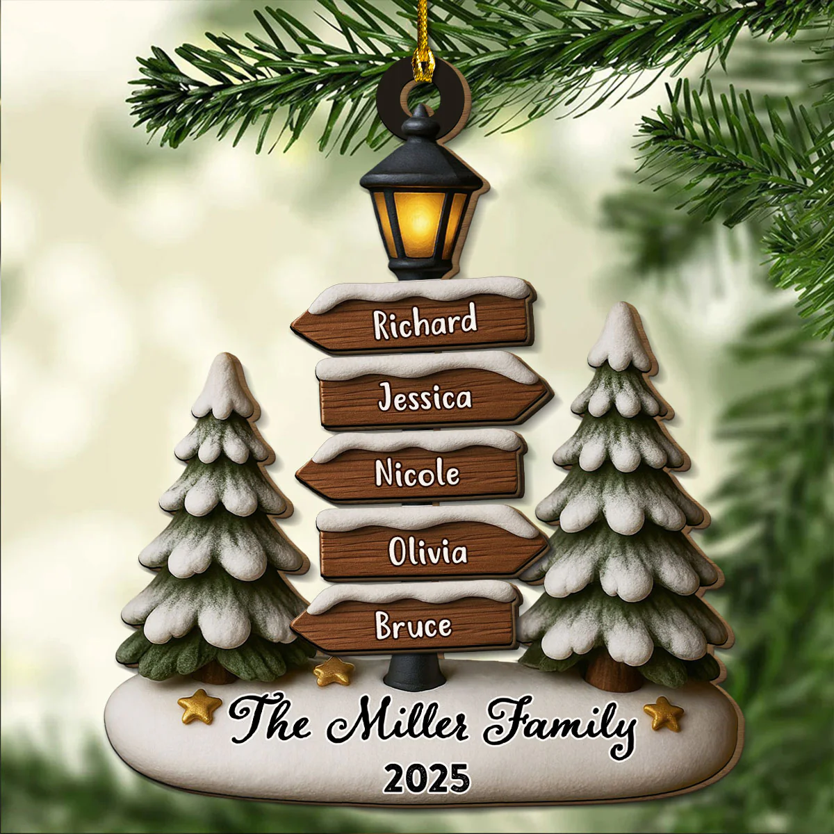 Home Is Where Love Lives - Personalized Custom 2-Layered Wood Ornament - Image 5