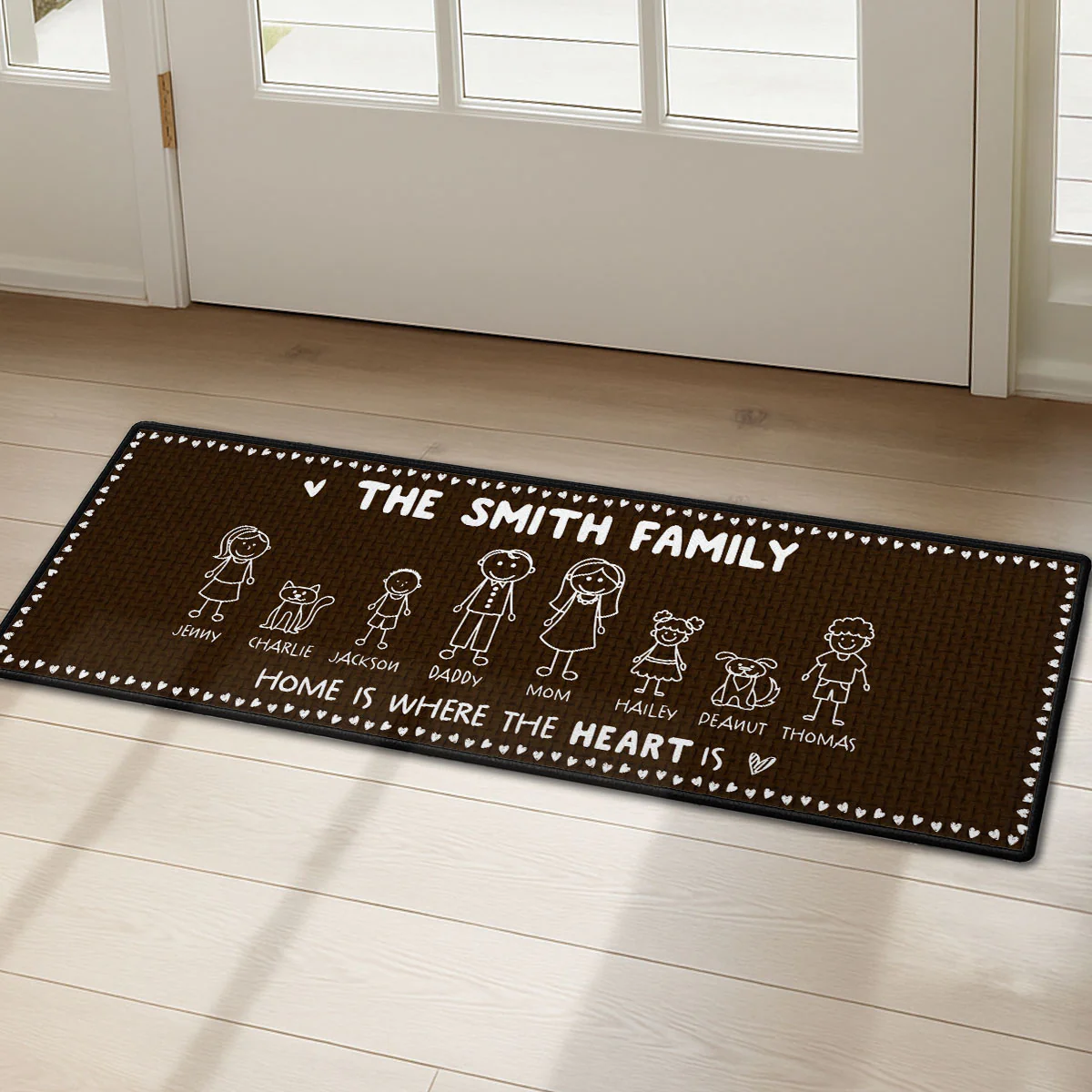 Home Is Where The Heart Is - Personalized Custom Runner Rug