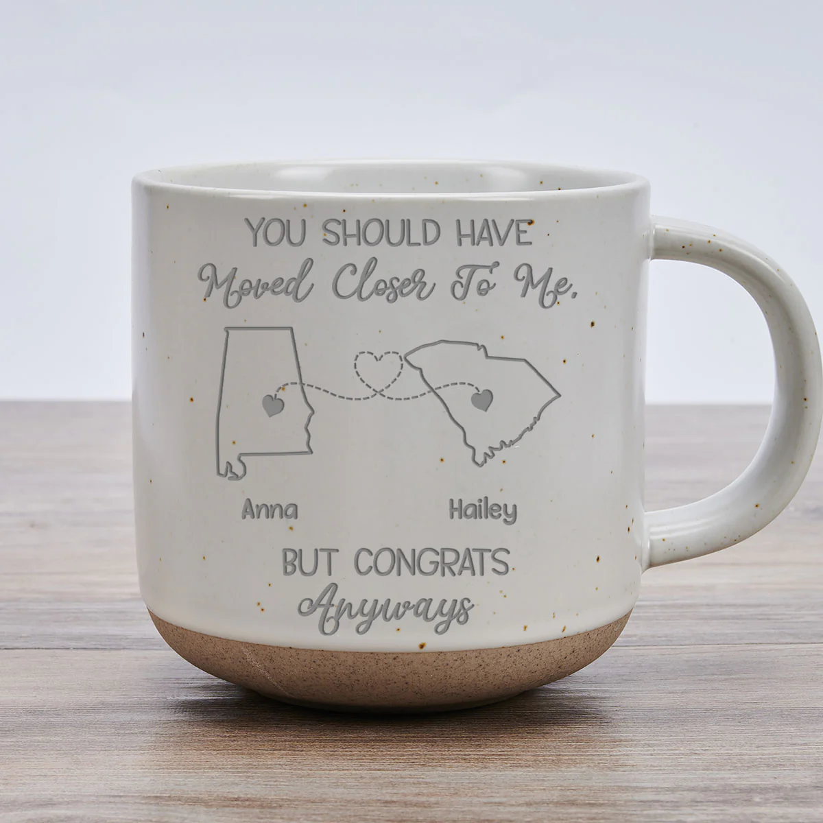 Hope The Neighbors Like You - Personalized Custom Engraved Pottery Mug