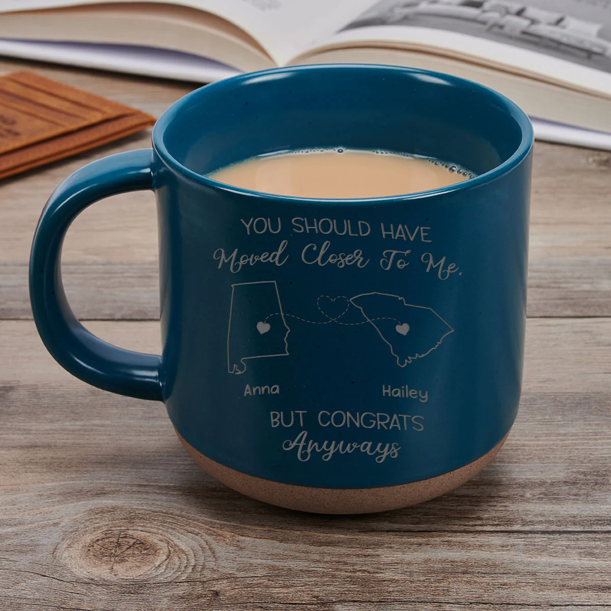 Hope The Neighbors Like You - Personalized Custom Engraved Pottery Mug - Image 2